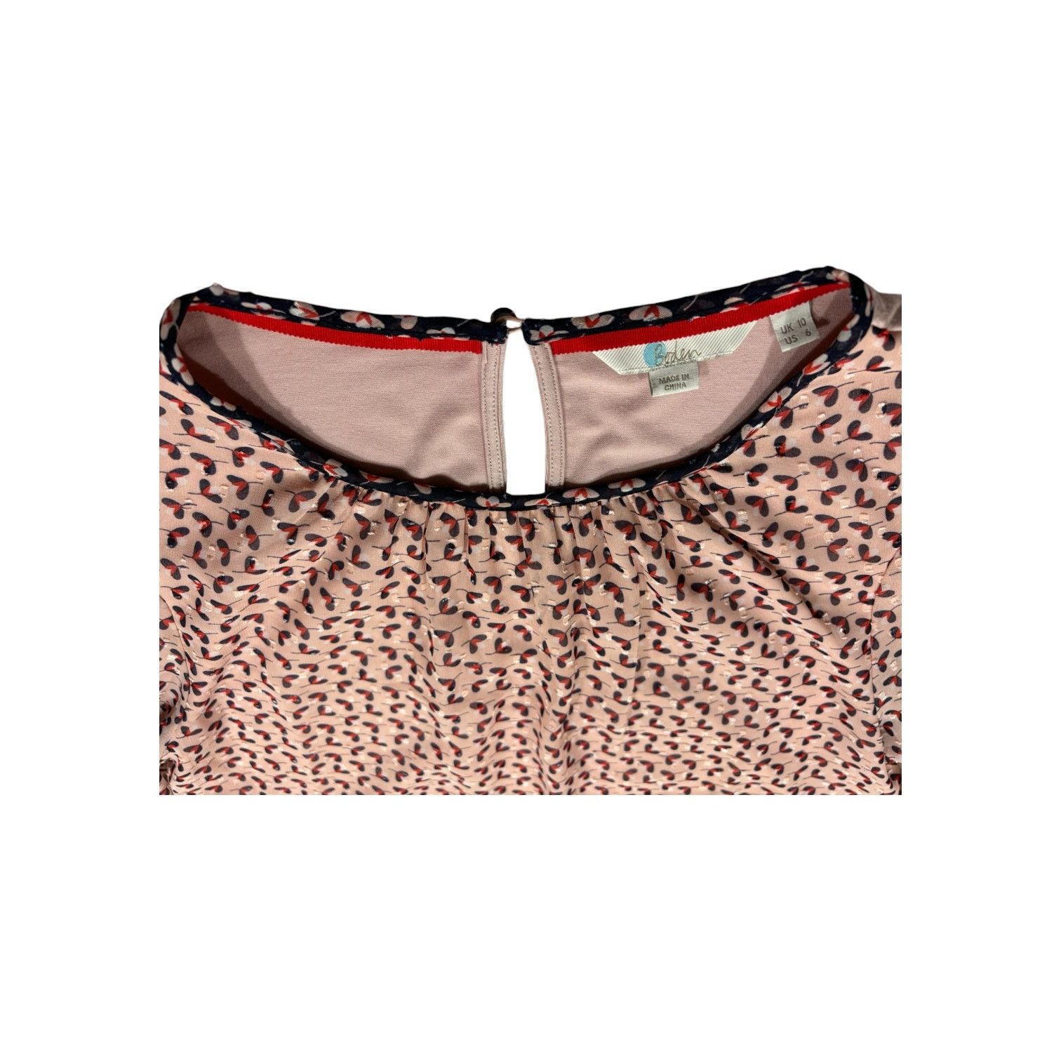 Boden Boden Womens Blouse Long Sleeve Pink Pattern US 6 Contrast Size M / US 6-8 / IT 42-44 - 3 Thumbnail