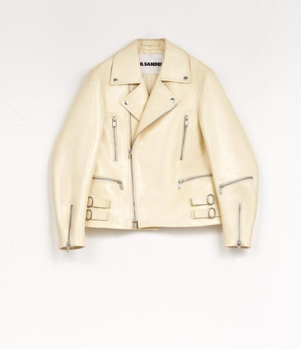 Jil Sander o1w1db10825 Biker Jacket in Beige Size XL / US 12-14 / IT 48-50 - 1 Thumbnail
