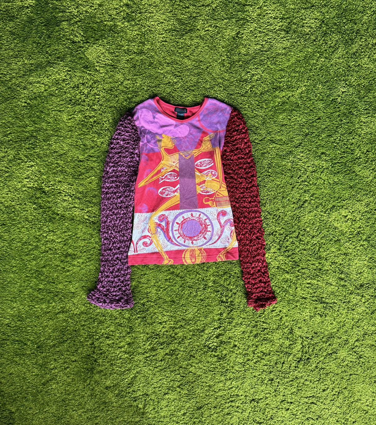Custo Barcelona 90s vintage pop art puff sleeve longsleeve