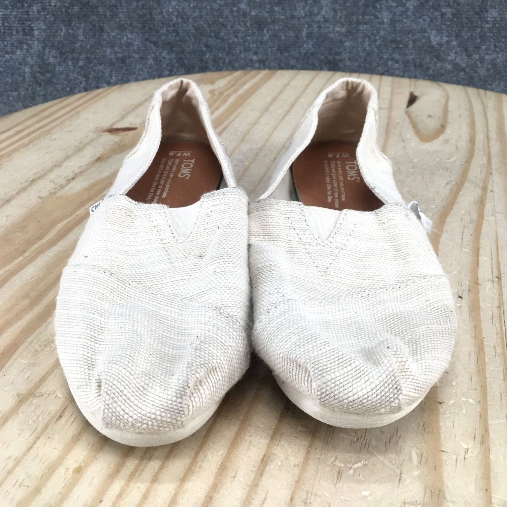 Toms TOMS Shoes Womens Casual Slip-On Flat Comfort Cream Canvas Low Top 7.5 Size UK 5.5 US 7.5 EU 38 Ivory Womens Shoes Slip-On Flat Casual Size M / US 6-8 / IT 42-44 - 7 Thumbnail