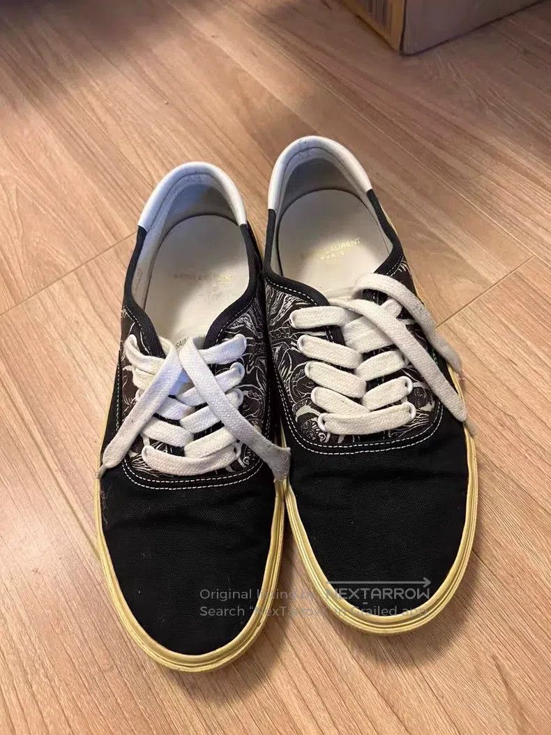 Saint Laurent Paris Saint Laurent Paris Black Printed Board Shoes i Size US 9 / EU 42 - 1 Thumbnail