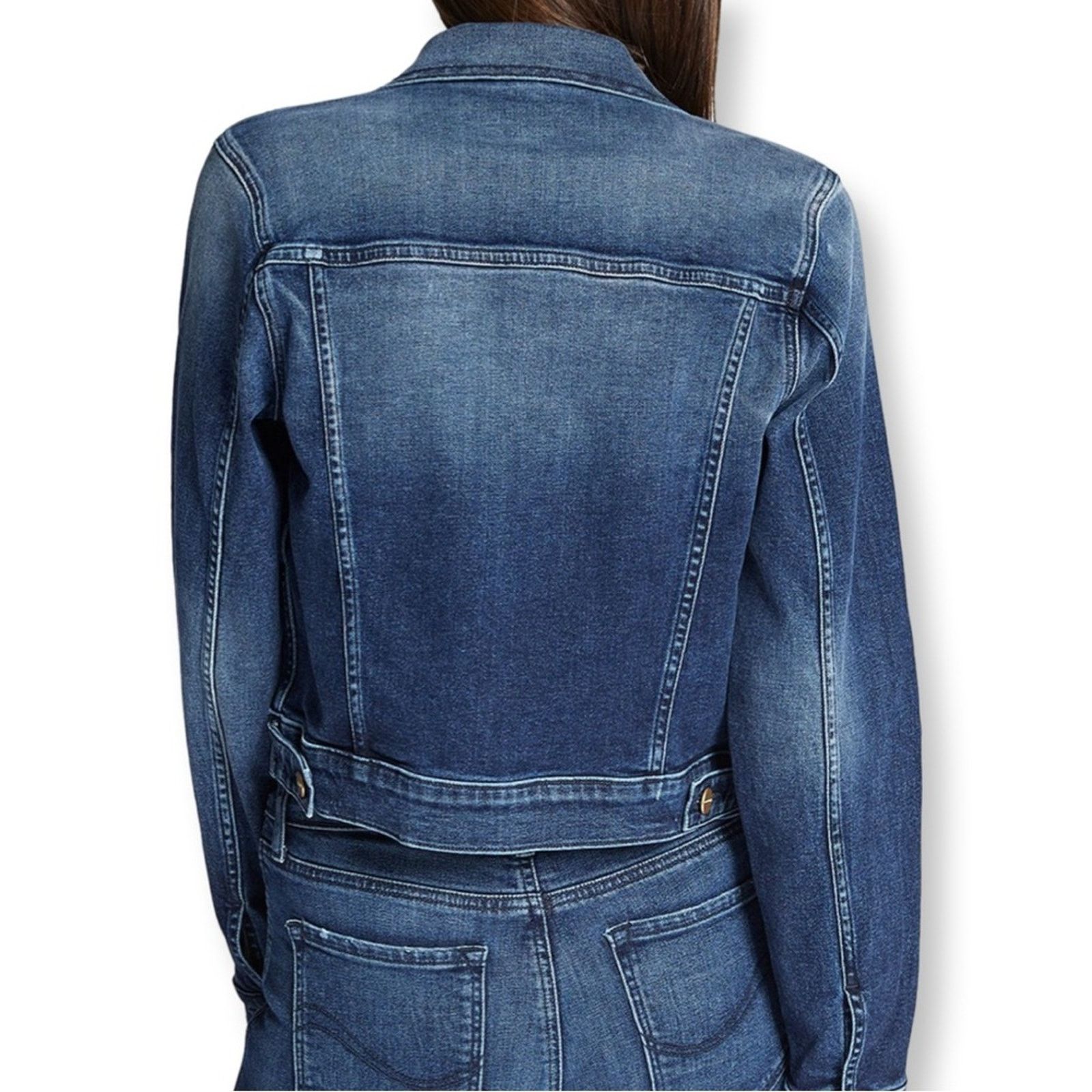 Loft Loft Classic Denim Trucker Jacket Indigo Wash Size S / US 4 / IT 40 - 6 Thumbnail