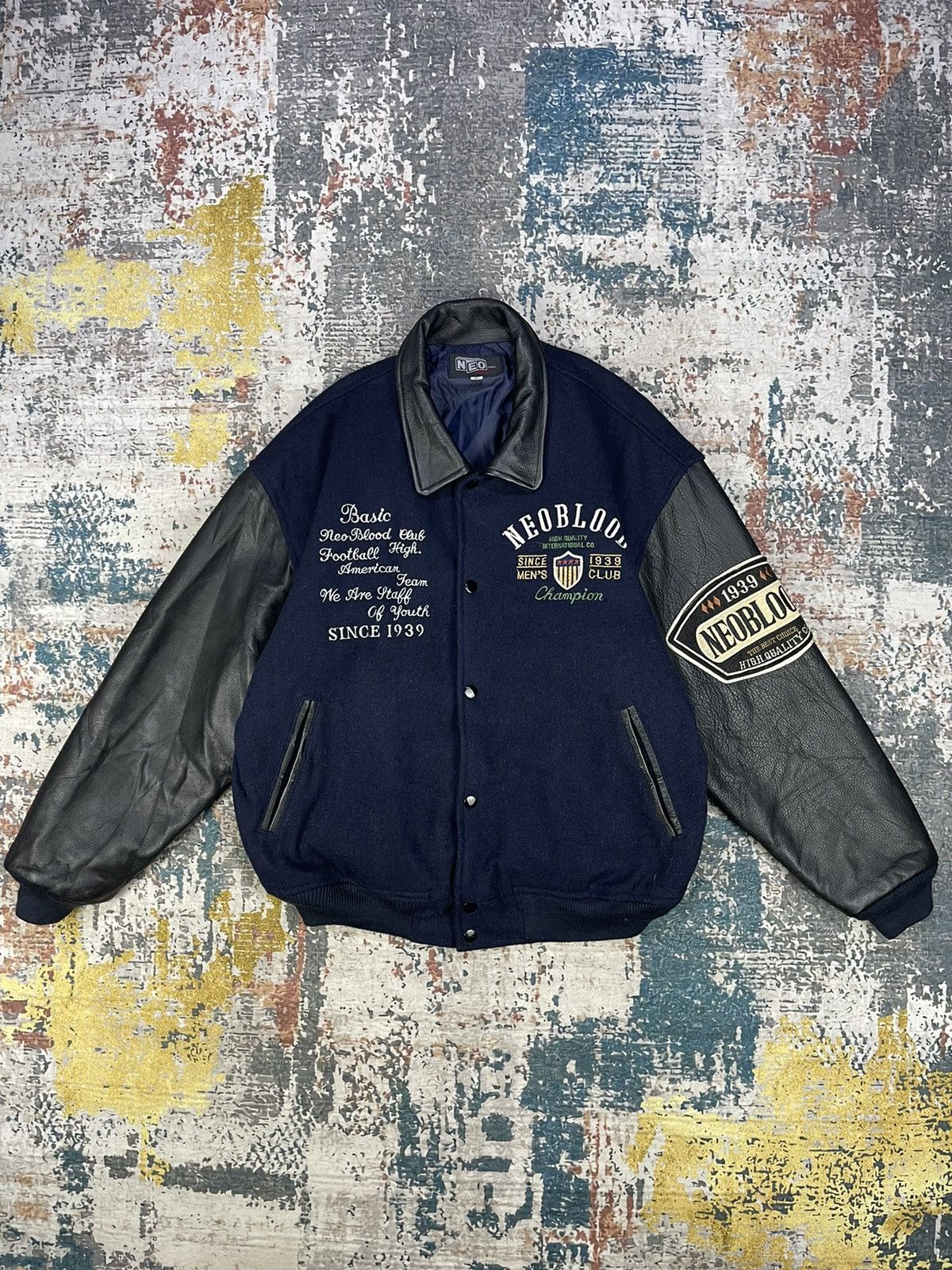 Vintage Vintage Neo Blood Tokyo Cowhide Varsity Jacket Size US L / EU 52-54 / 3 - 2 Thumbnail