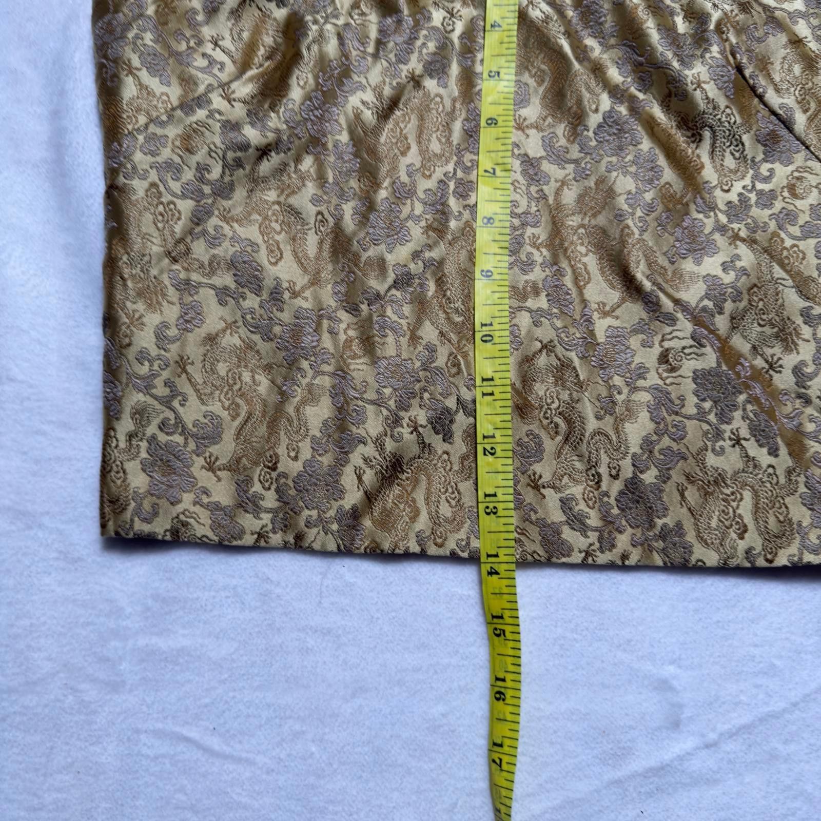 Unknown London Gold Dragon Chinese Jacquard Tie Back Top Y2K Whimsigoth Size L / US 10 / IT 46 - 4 Thumbnail