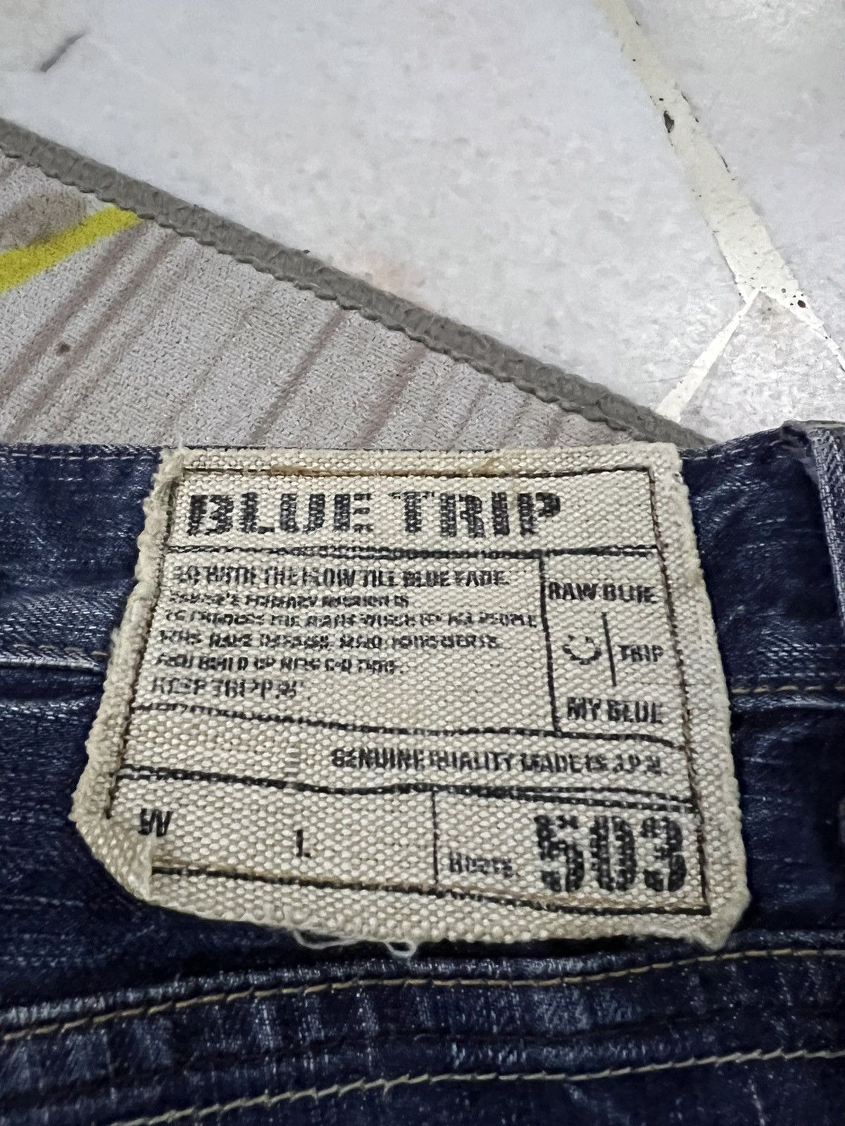 Edwin × If Six Was Nine × Le Grande Bleu (L.G.B.) 💥FLARE💥VINTAGE EDWIN 503 BLUE TRIP DISTRESS FADED JEANS Size US 34 / EU 50 - 21 Thumbnail