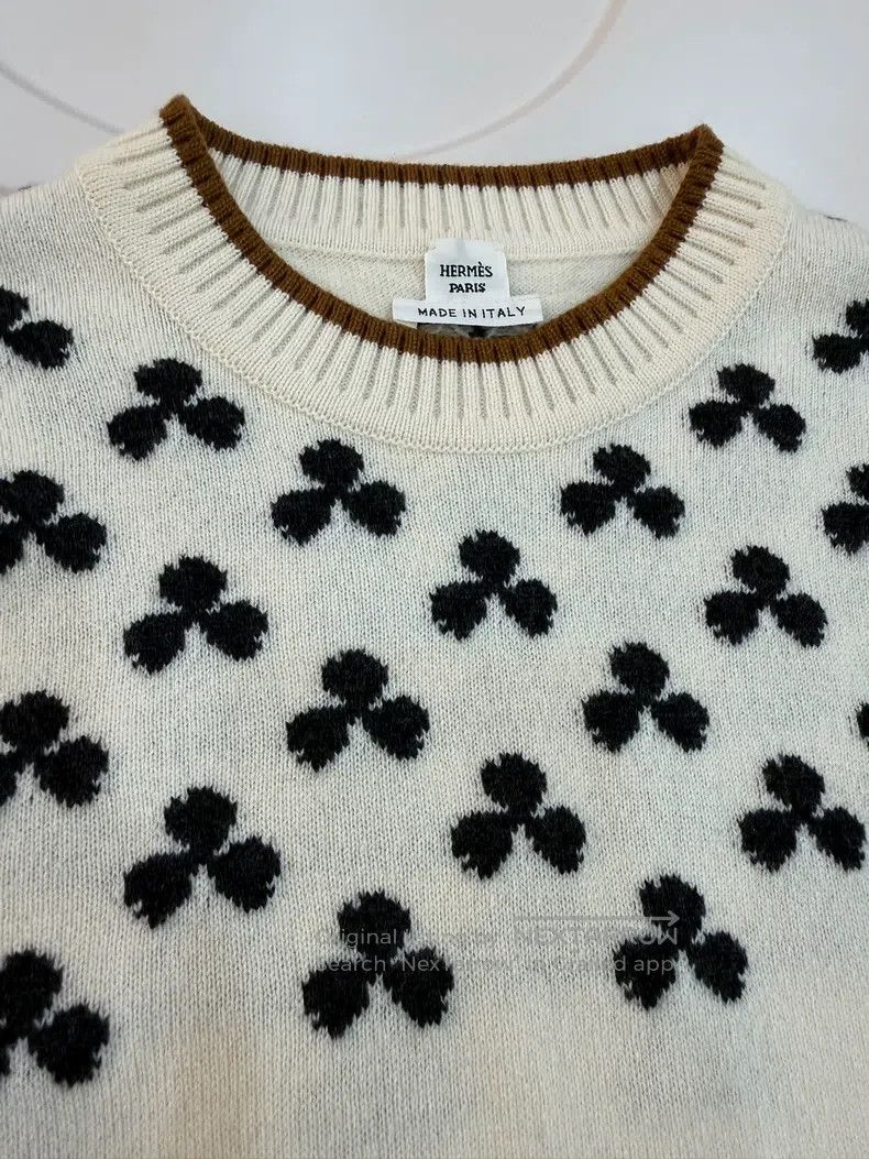 Hermes Hermes Clover Knit Short Sleeve Size XS / US 0-2 / IT 36-38 - 4 Thumbnail