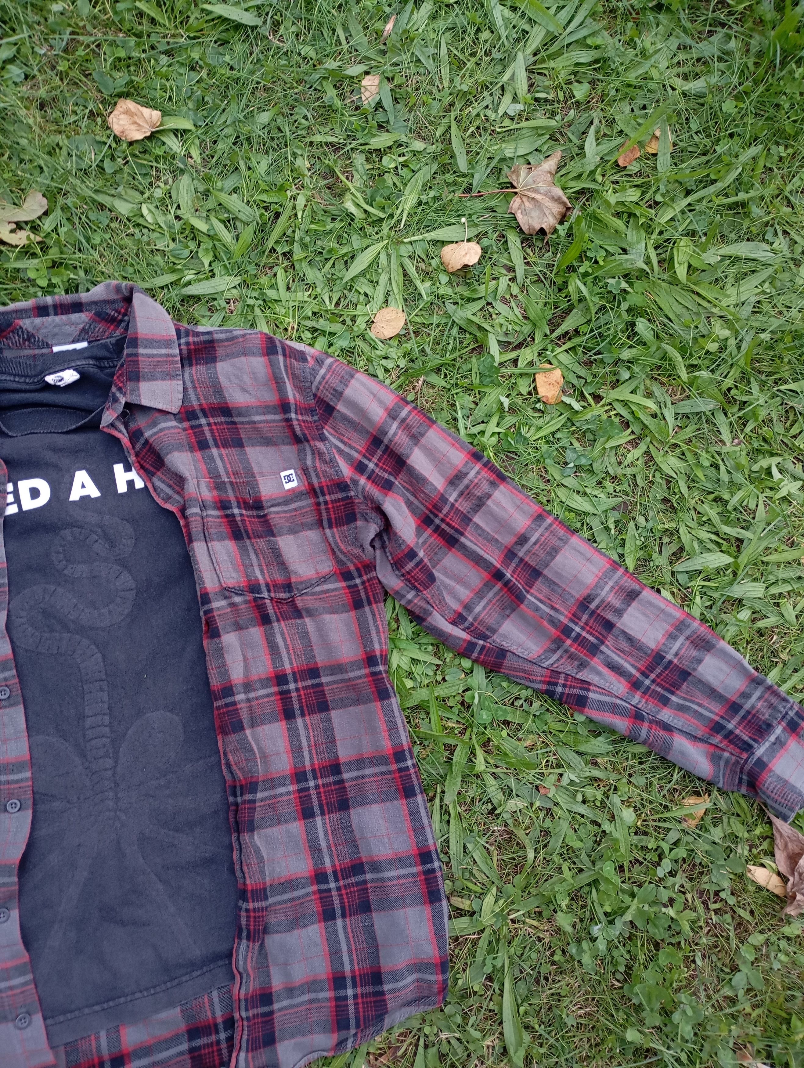DC × Flannel × Vintage Vintage Y2K Travis Scott style Striped Flannel Shirt Size US XL / EU 56 / 4 - 3 Thumbnail