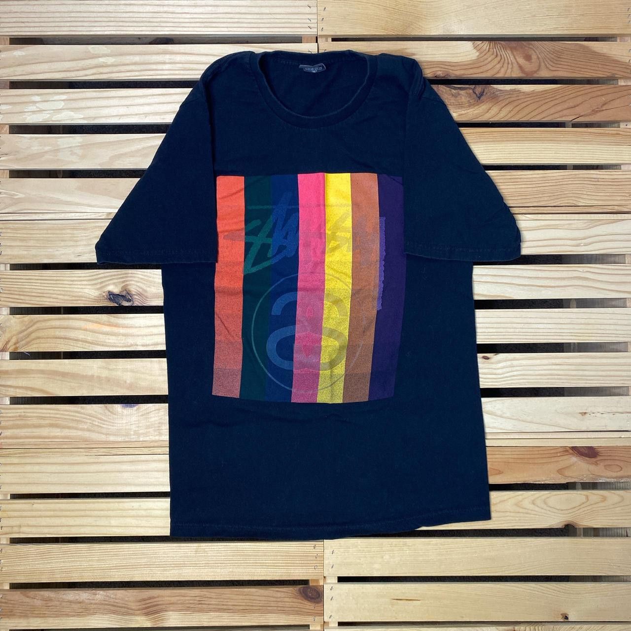 Stussy Vintage Stussy Colour Squares Black Skate Tee Size Medium Size US M / EU 48-50 / 2 - 1 Thumbnail