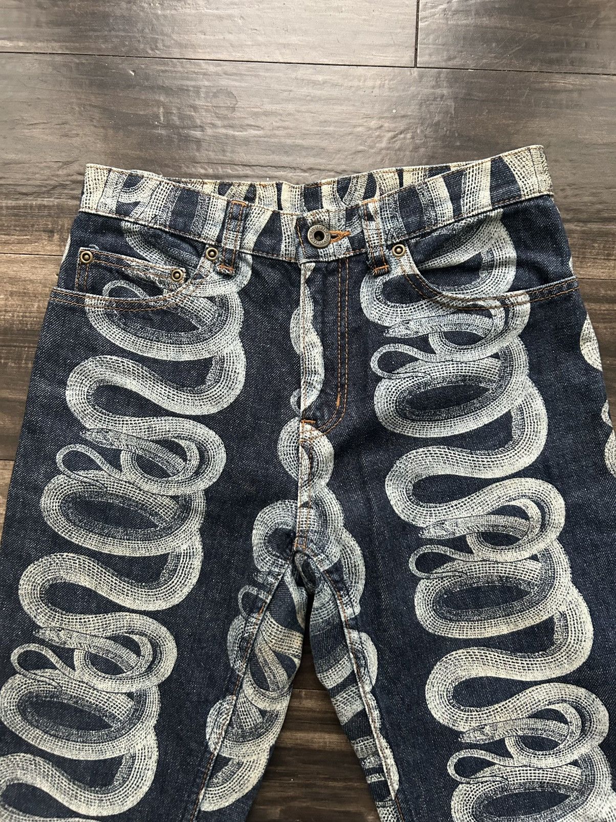 Hysteric Glamour Hysteric glamour snake denim blue wash Size US 27 - 4 Thumbnail