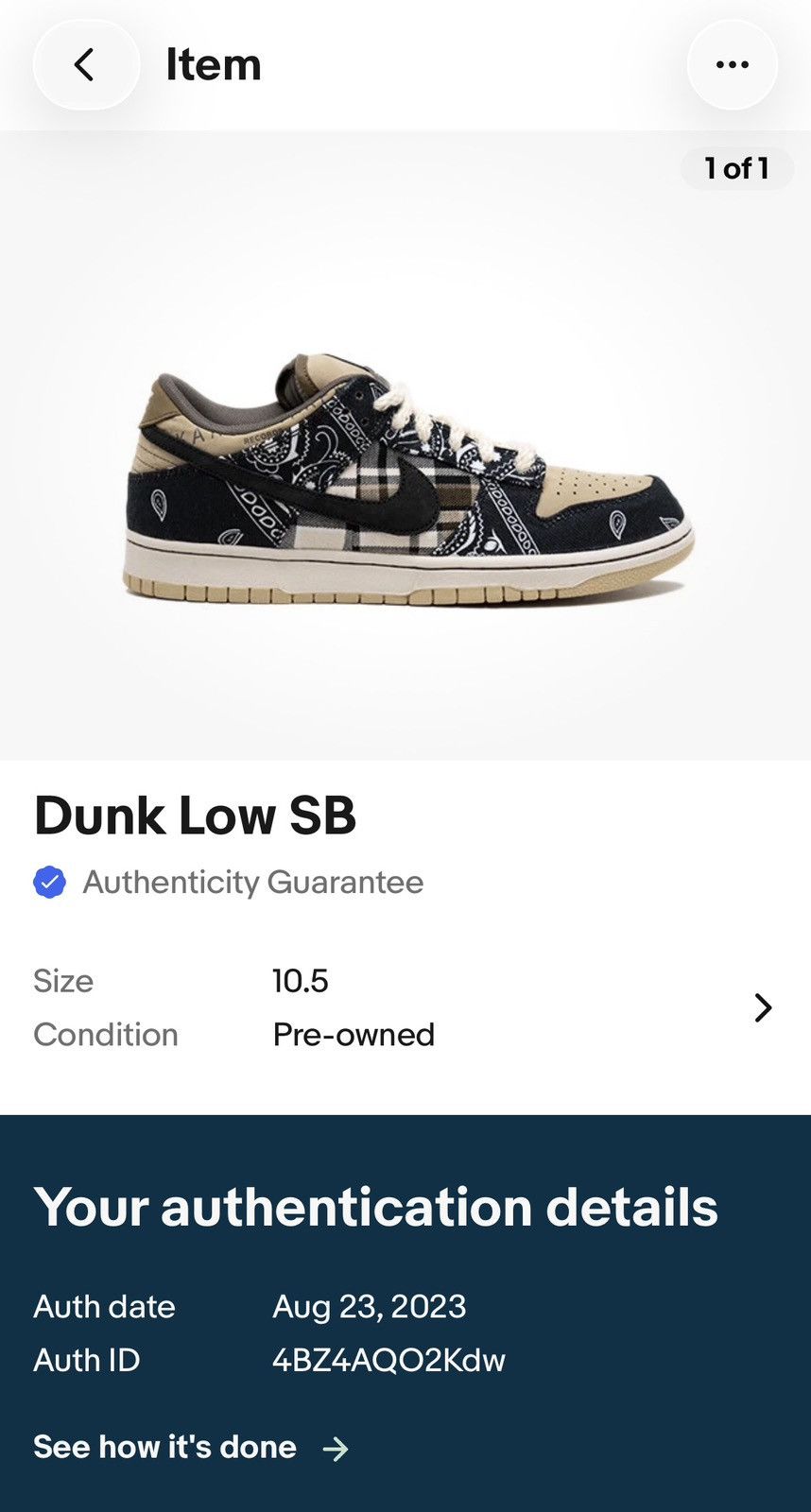 Nike × Travis Scott Nike SB Dunk Low Travis Scott Cactus Jack - Men Size 10.5 Size US 10.5 / EU 43-44 - 14 Thumbnail