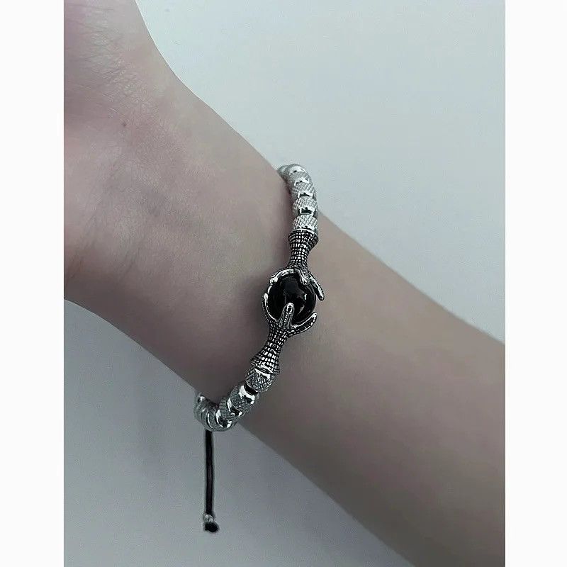 Jewelry Punk rock adjustable dragon claw ball chain bracelet retro Size ONE SIZE - 3 Thumbnail