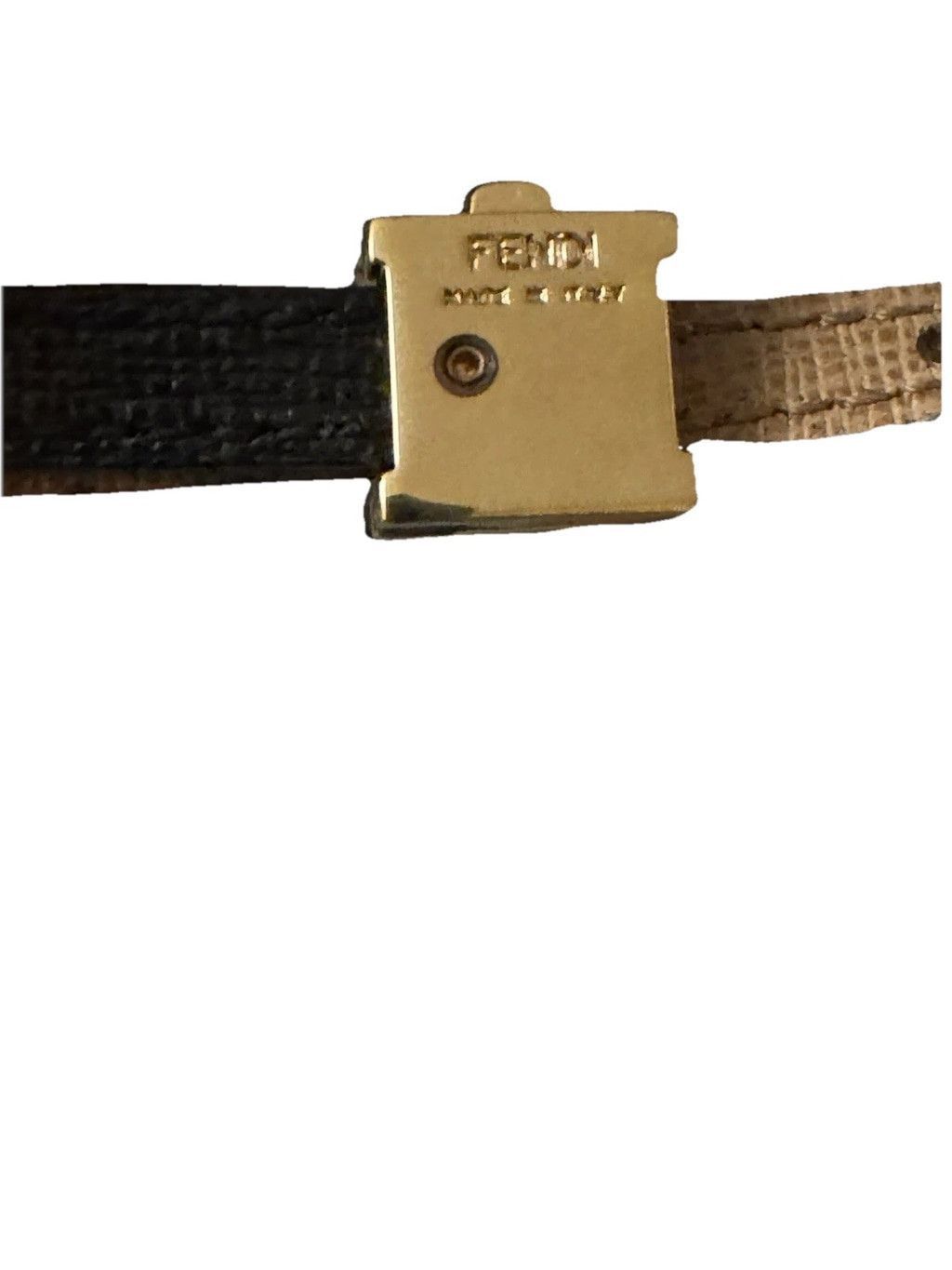 Fendi Fendi Reversible Leather Wrap Choker Necklace 2 tone Size ONE SIZE - 9 Thumbnail