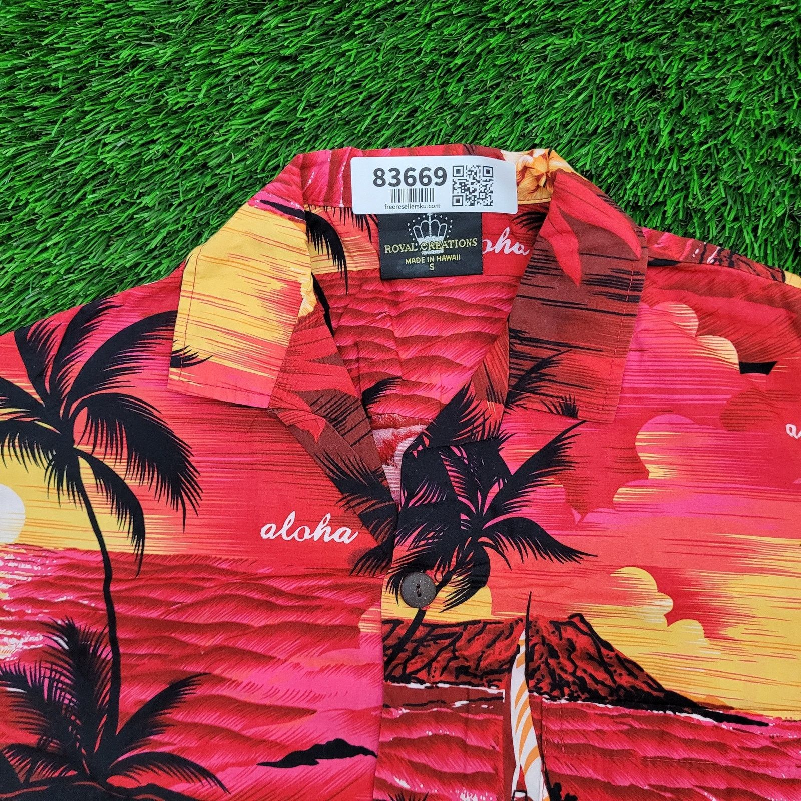 Vintage Vintage Hawaii Beach Sunset AOP Button Shirt S 18x26 Aloha Size US S / EU 44-46 / 1 - 3 Thumbnail