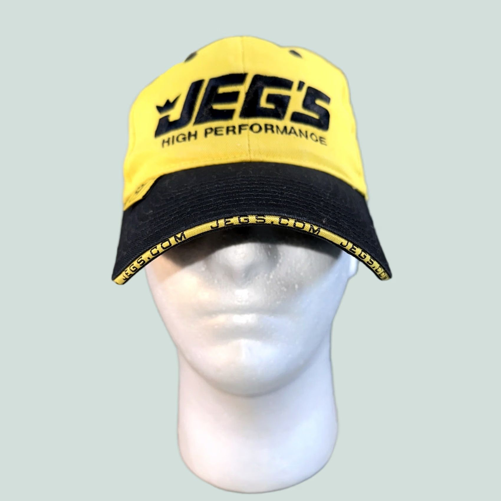 Vintage JEGS High Performance Yellow Cotton Baseball Cap Hat Strapback CH32 Size ONE SIZE - 1 Thumbnail
