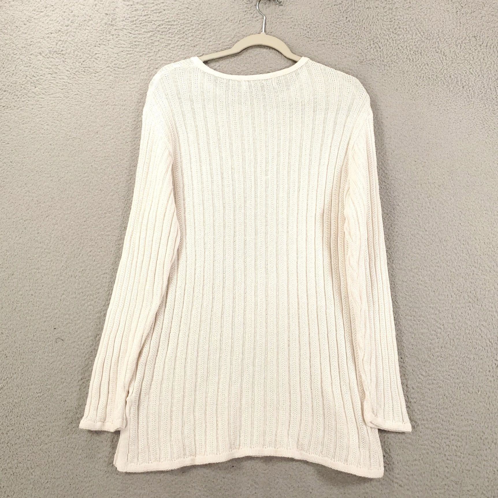 Diane von Furstenberg Diane von Furstenberg Sweater Womens Large White Knit Lightweight Pullover Size L / US 10 / IT 46 - 7 Thumbnail