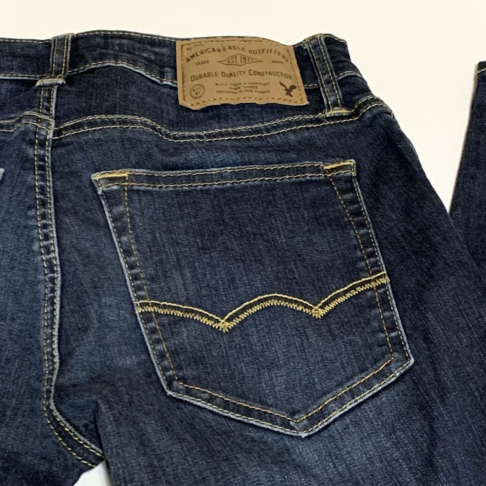 American Eagle Outfitters American Eagle Men Jeans 26x27 Slim Straight Leg Extreme Flex Blue Denim Fit Slim Pockets Regular Size 26 27 Inseam 27 US Medium Wash Denim Size US 26 / EU 42 - 8 Thumbnail