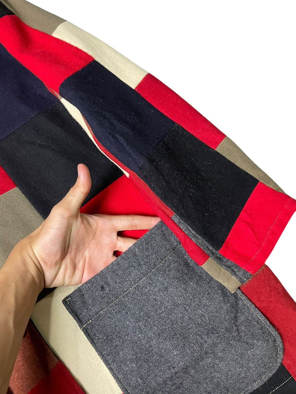 Japanese Brand × Vintage SAMPLE Brand Colour-Block Wool Jacket (74) Size US S / EU 44-46 / 1 - 8 Thumbnail