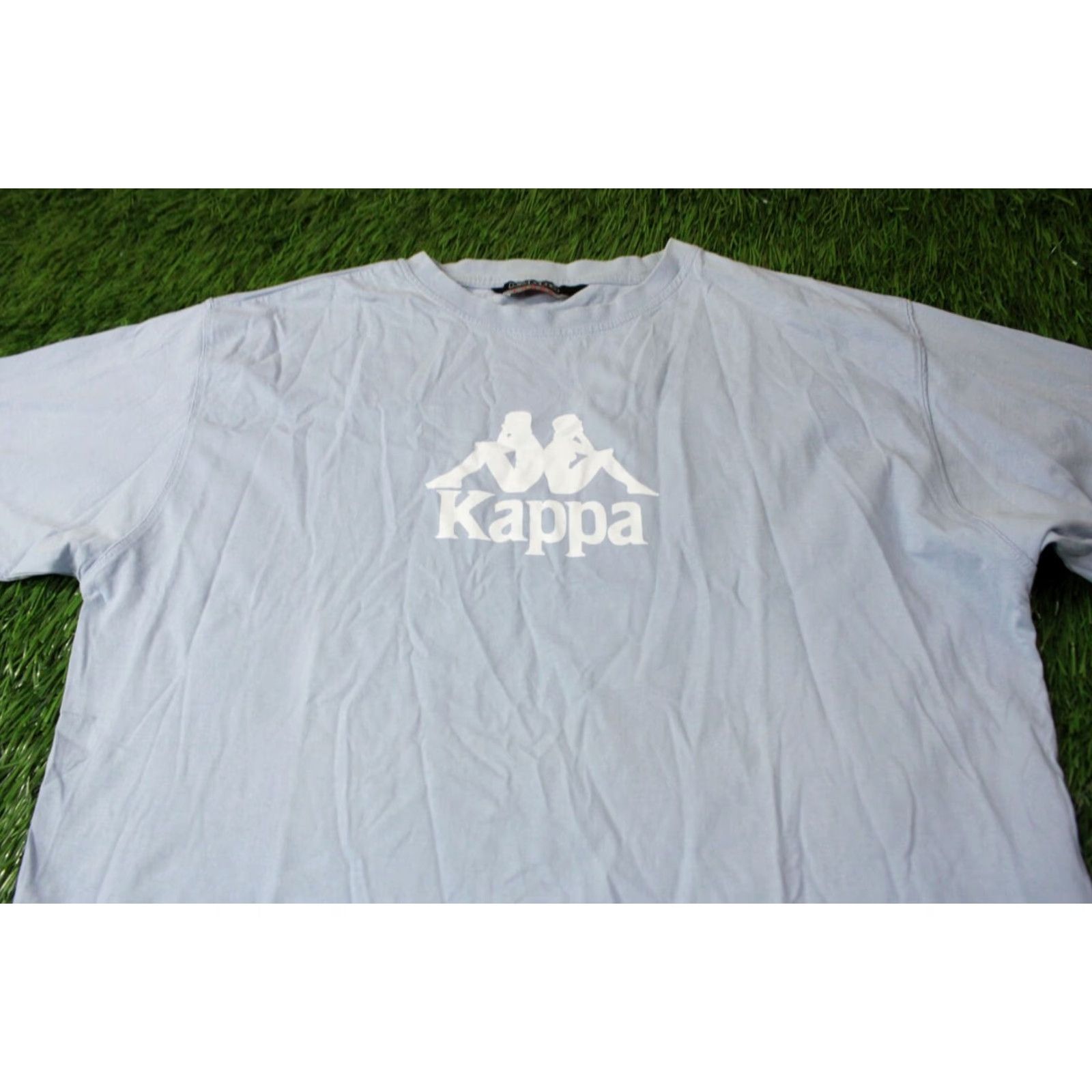 Kappa KAPPA ORIGINAL MEN T-SHIRT SHIRT Short Sleeve Jersey Logo Crew Neck Cotton Blue Large LtdL Mens Size US L / EU 52-54 / 3 - 2 Thumbnail