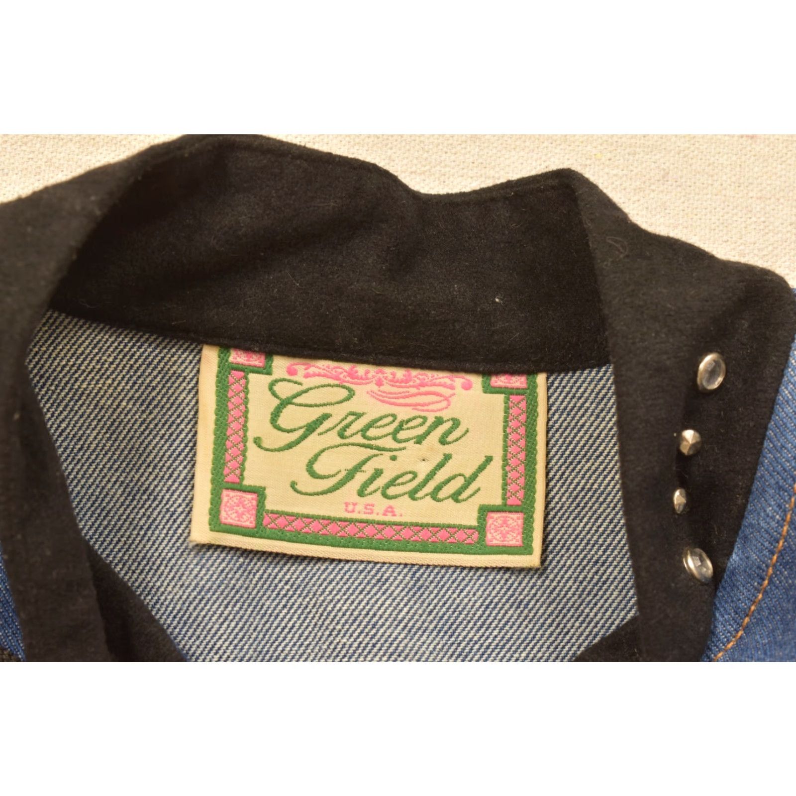 Denime Green Field USA Women Vest Denim Rhinestone Spiral Cord Blue Medium M Size M / US 6-8 / IT 42-44 - 6 Thumbnail