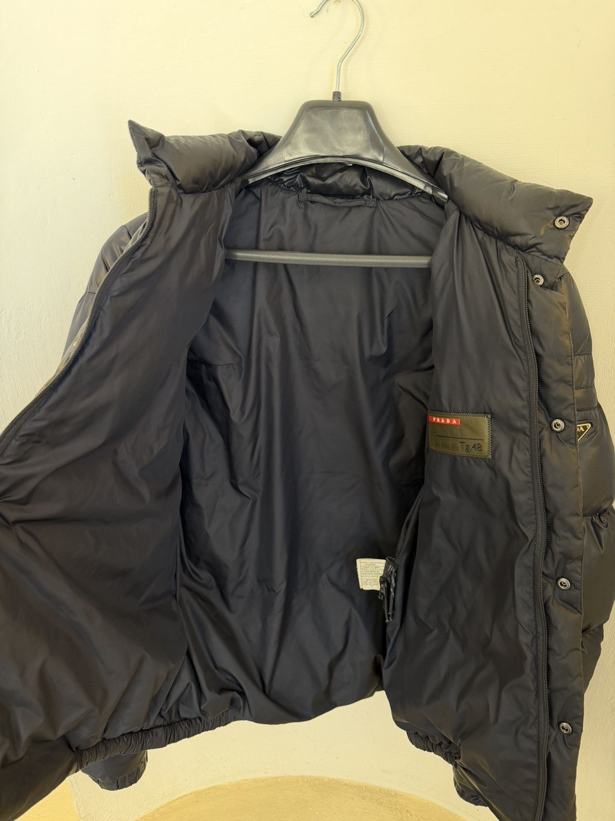 Prada Vintage 00s Prada Puffer Jacket Dark Blue y2k Size M Size US M / EU 48-50 / 2 - 11 Thumbnail