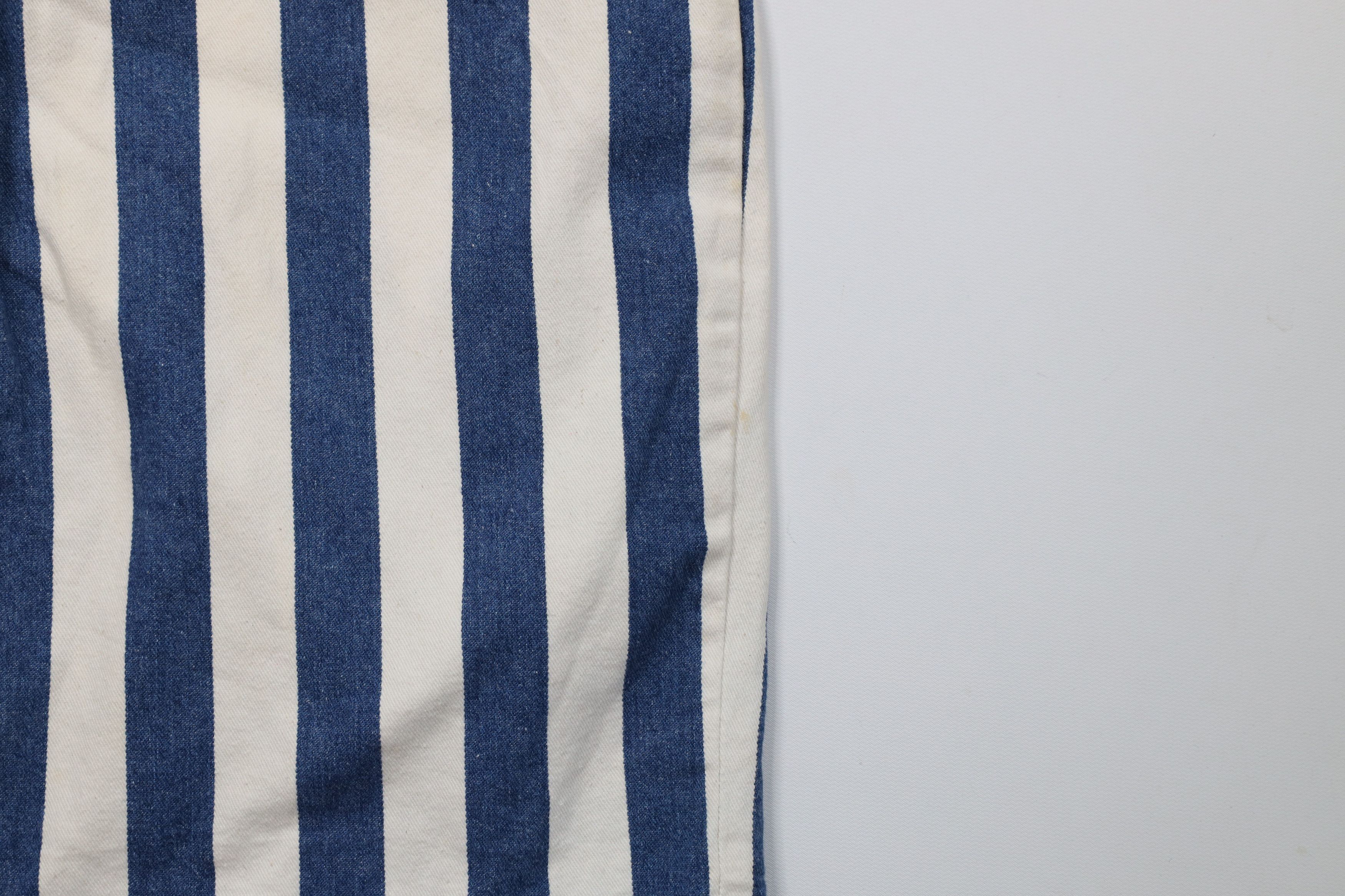 Vintage Vintage 90s Streetwear Baggy Striped Denim Shorts USA Size 28" / US 6 / IT 42 - 13 Thumbnail
