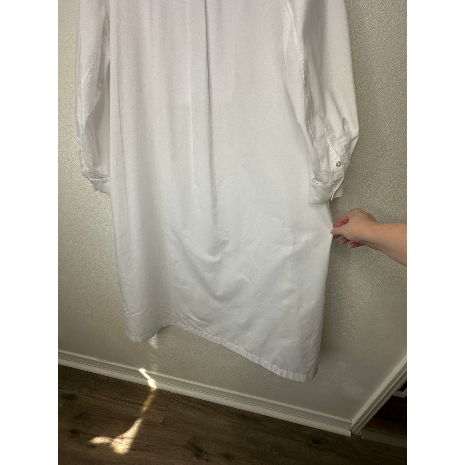 mina perhonen Mina Perhonen Siipi Cotton White 3/4 Button Shirt Dress 38 / Size S / US 4 / IT 40 - 10 Thumbnail