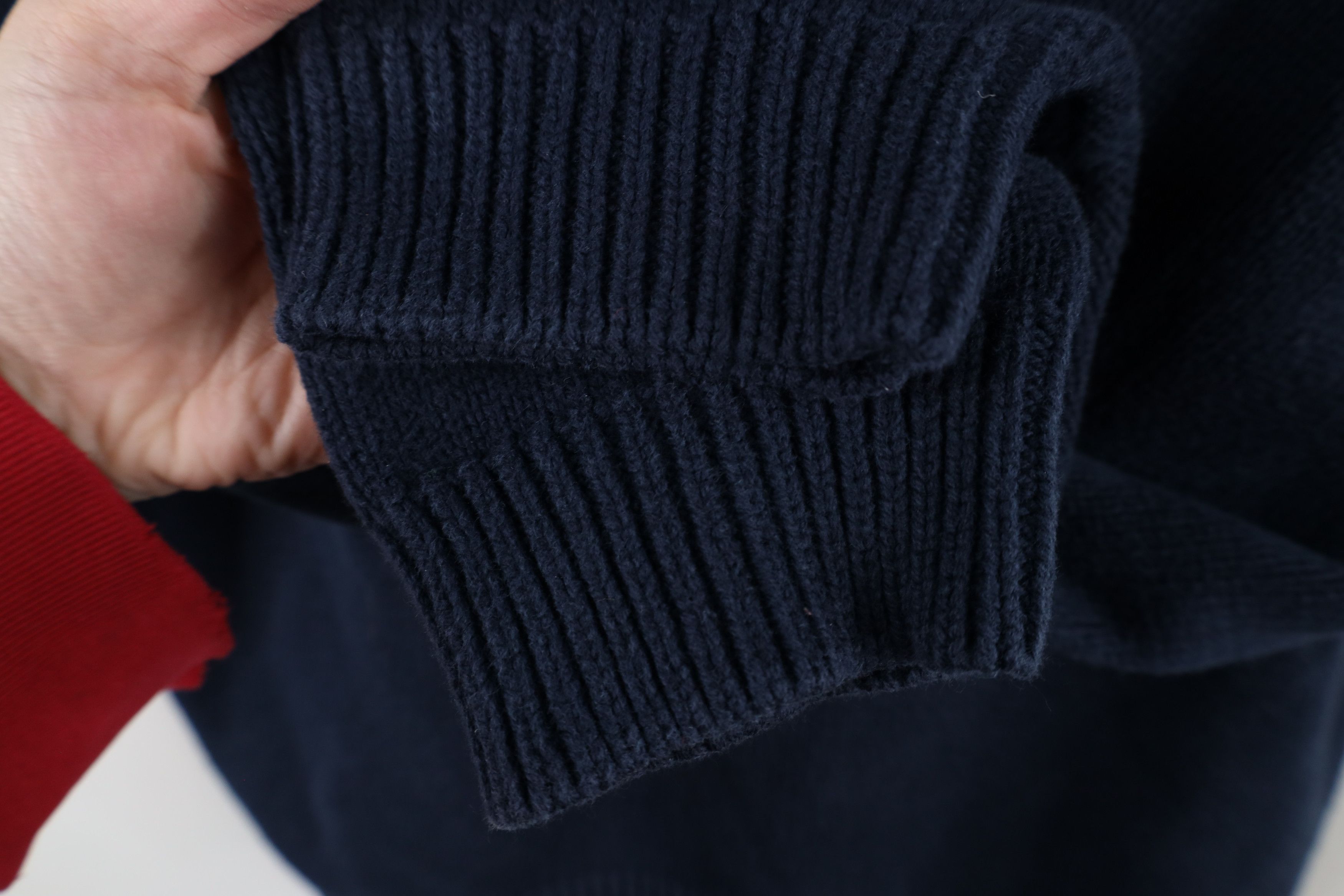 Vintage Vintage 90s Streetwear Knit Crewneck Sweater Blue Cotton Size US L / EU 52-54 / 3 - 6 Thumbnail