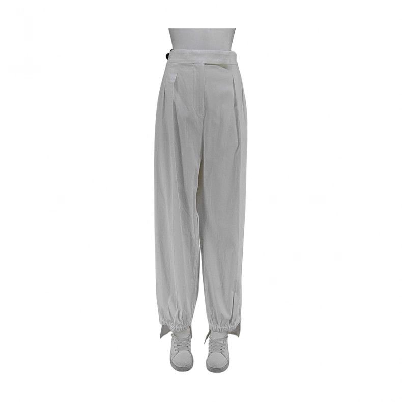 Max Mara MaxMara White Cotton Casual Pants Size 40" / US 18 - 1 Thumbnail
