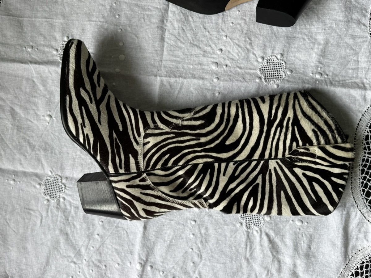 Other Anna F Cowboy Boots Pony Hair Zebra Print Size US 7 / IT 37 - 7 Thumbnail