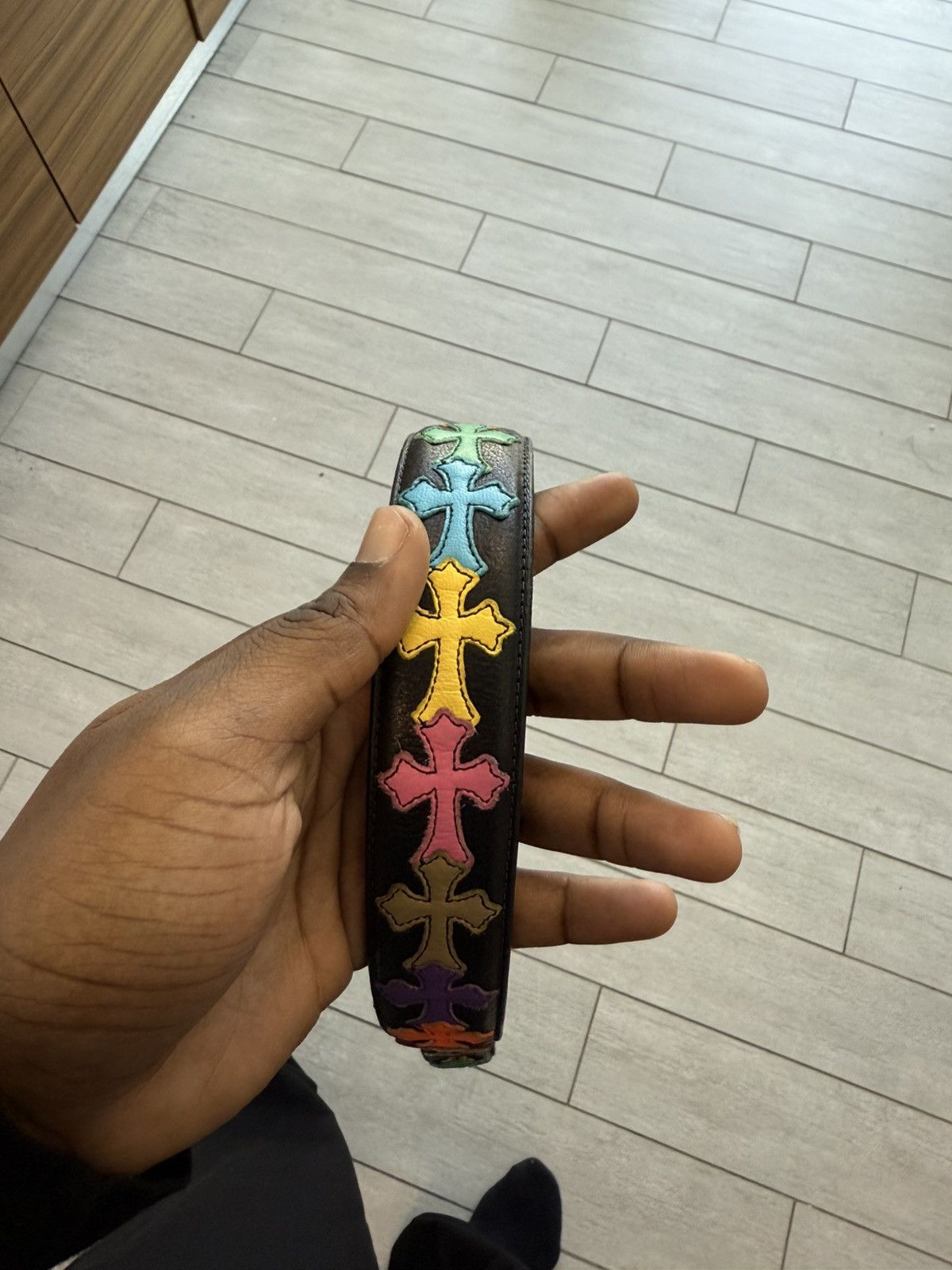 Chrome Hearts Multicolor Rainbow Cross Strap Size 38 - 5 Thumbnail