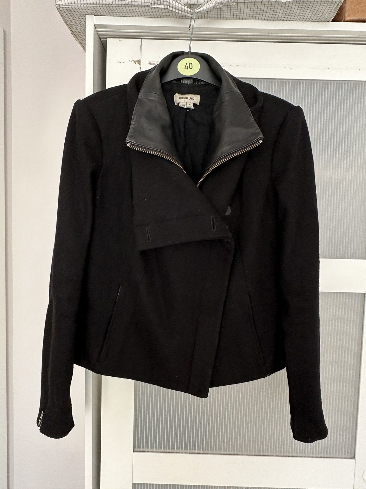 Helmut Lang Wool & Leather Helmut Lang 3 in 1 way Jacket black opium Size S / US 4 / IT 40 - 4 Thumbnail