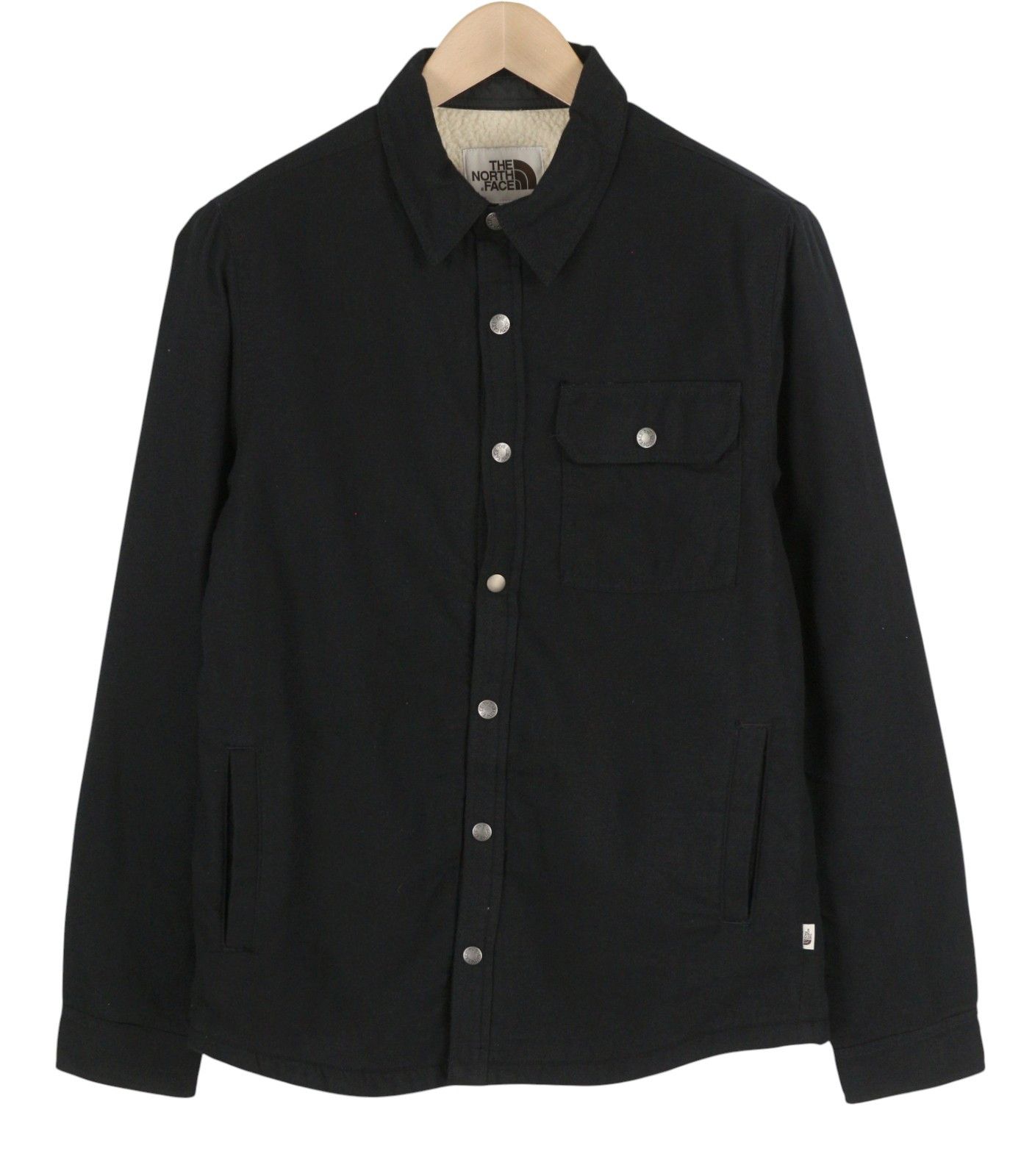 The North Face CAMPSHIRE S Black Overshirt Fleece Lined Snap Buttons 84366 Size US S / EU 44-46 / 1 - 1 Thumbnail