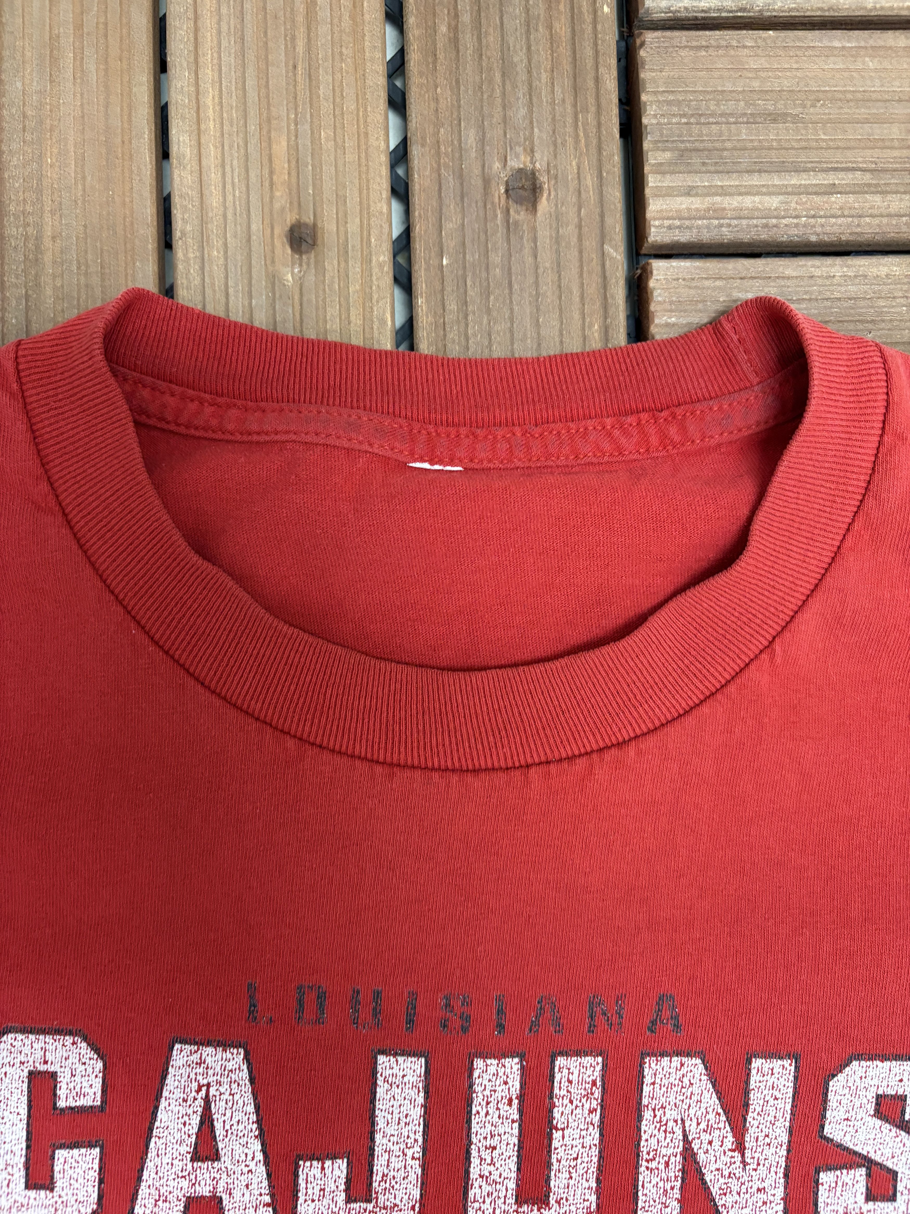 Vintage Louisiana Ragin' Cajuns Vintage Red T-Shirt Tee Size US L / EU 52-54 / 3 - 5 Thumbnail
