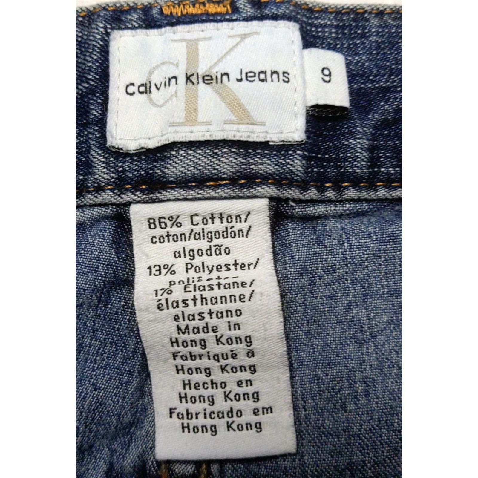 Calvin Klein VINTAGE Calvin Klein Jeans Womens 9 High Rise Straight Blue 5-Pocket 80s 90s Size 30" / US 8 / IT 44 - 6 Thumbnail