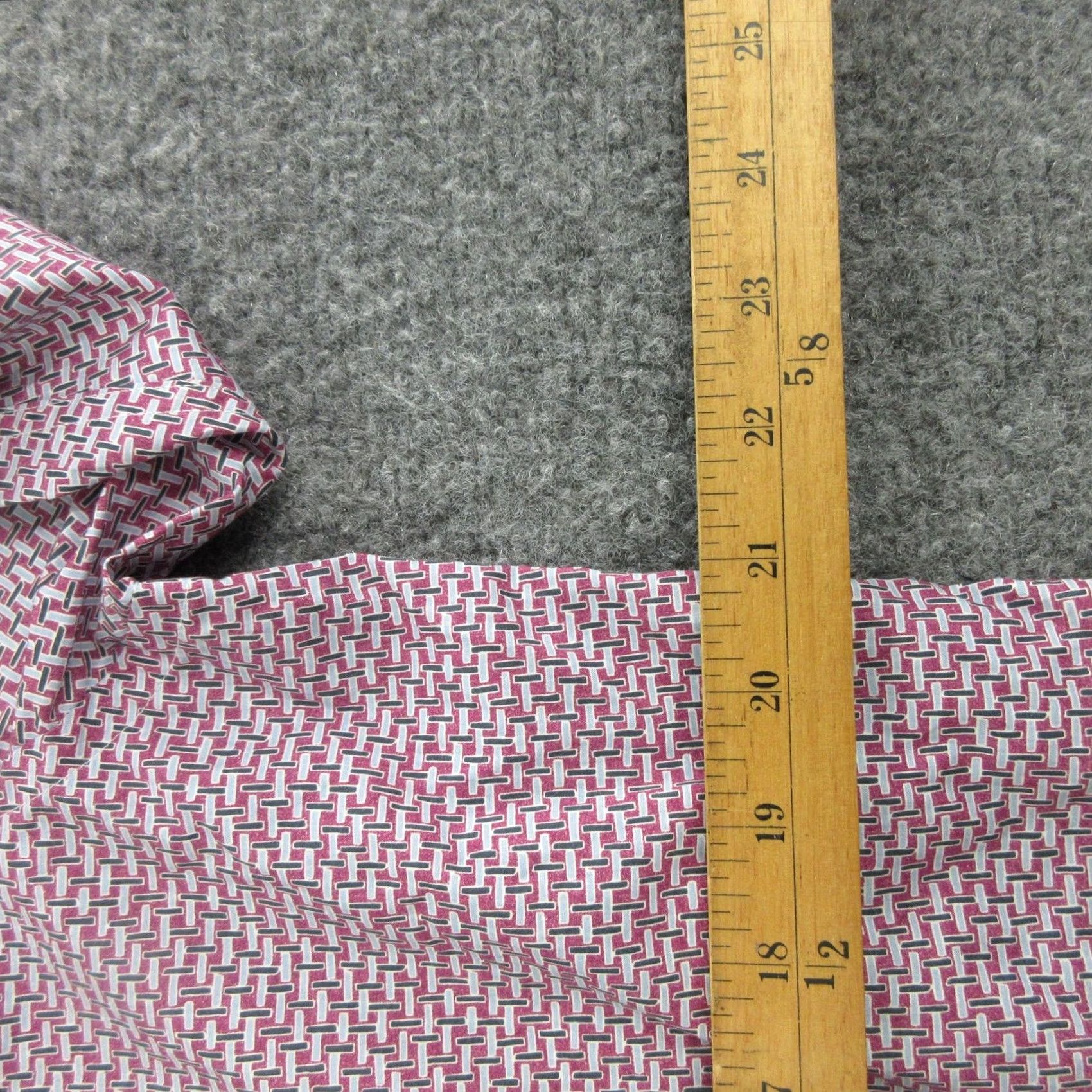 Canali Canali Shirt Mens Large Pink Geometric Made In Italy Dress Shirt Long Sleeve Size 42R - 4 Thumbnail