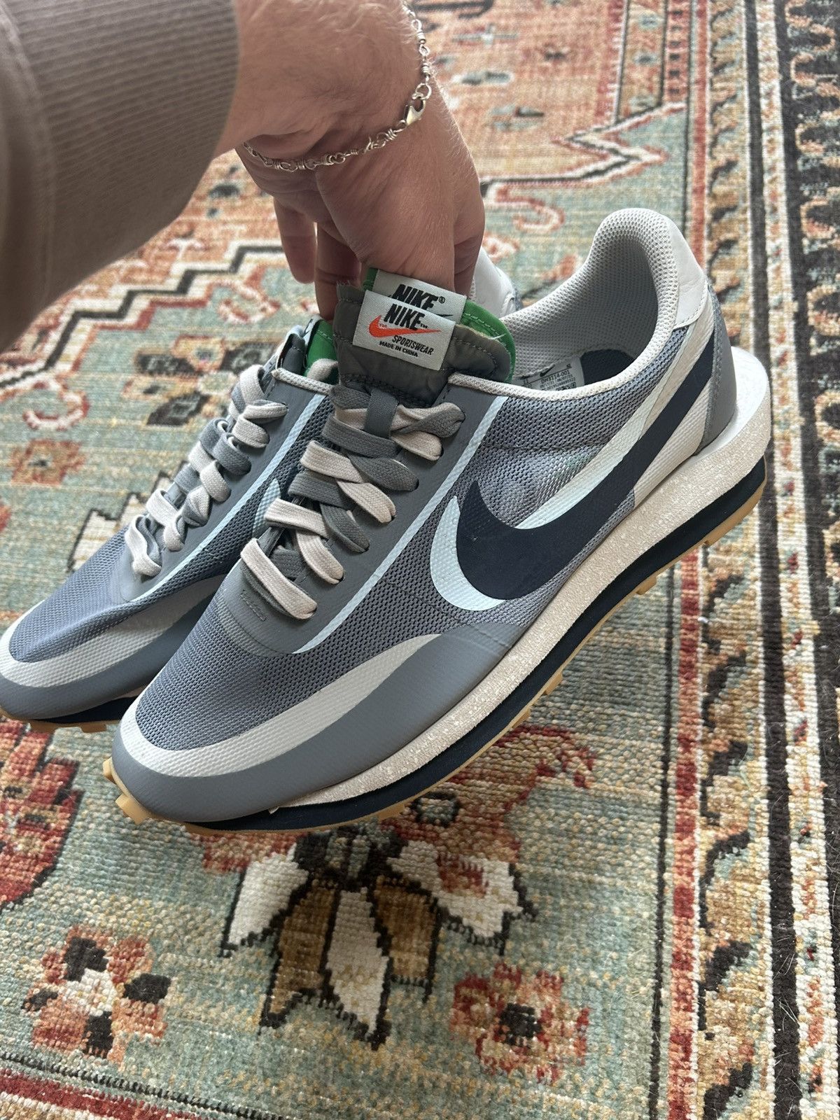 Nike x clot x sacai LDWaffle ‘Kiss of Death 2’ Cool Grey
