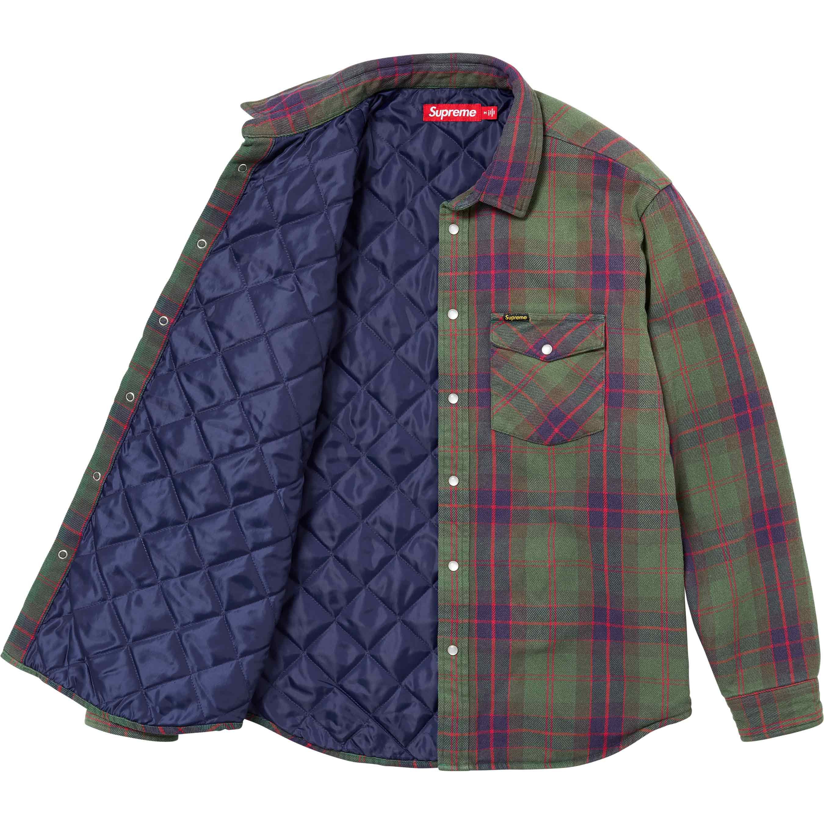 Supreme QUILTED FLANNEL SNAP SHIRT | Grailed