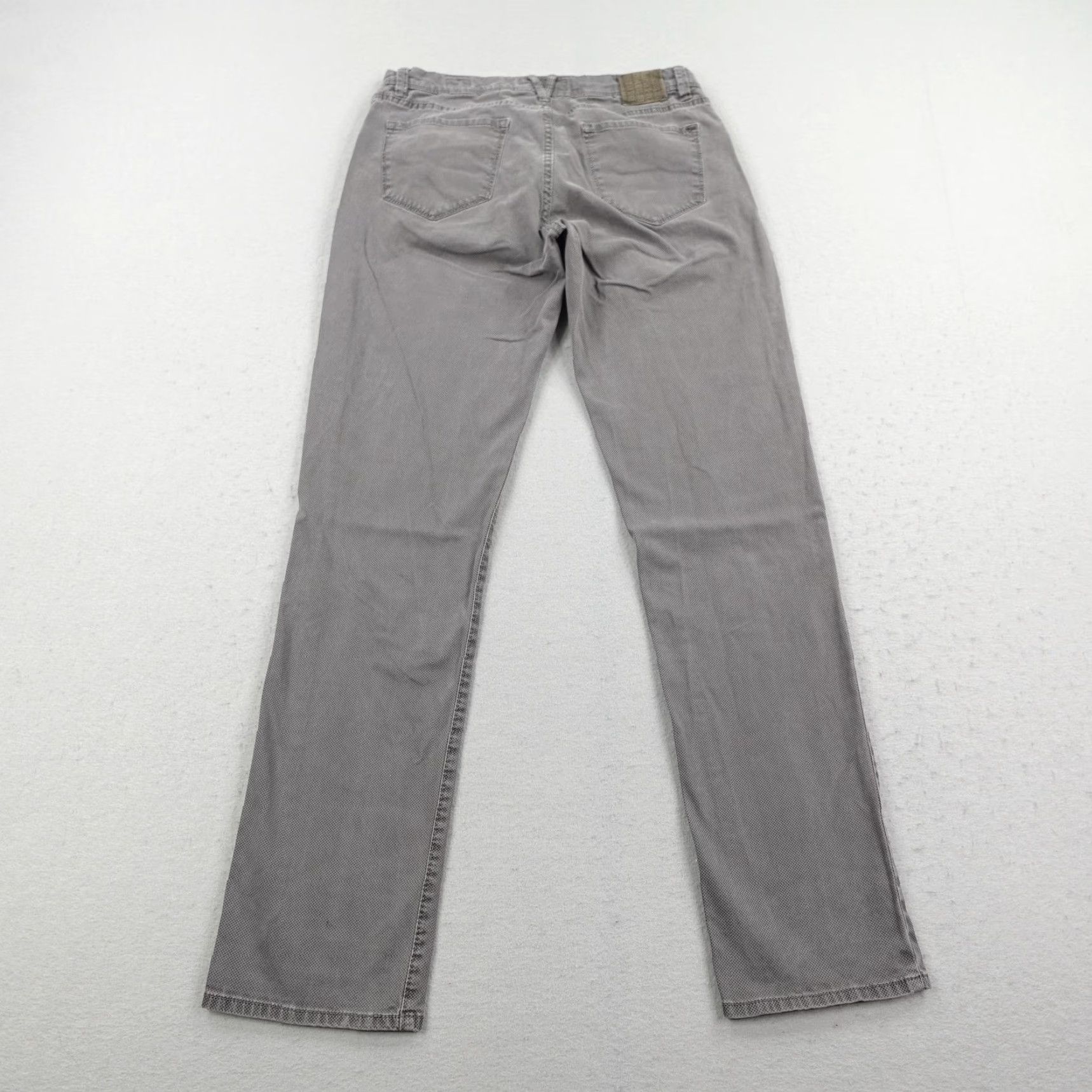 BRAX VINTAGE BRAX Cadiz Pure Slim Straight Fit 5-Pocket Chino Pants Gray Mens 30 x 32 Inseam Slim Flat Front Workwear Casual 90s? Size US 30 / EU 46 - 4 Thumbnail