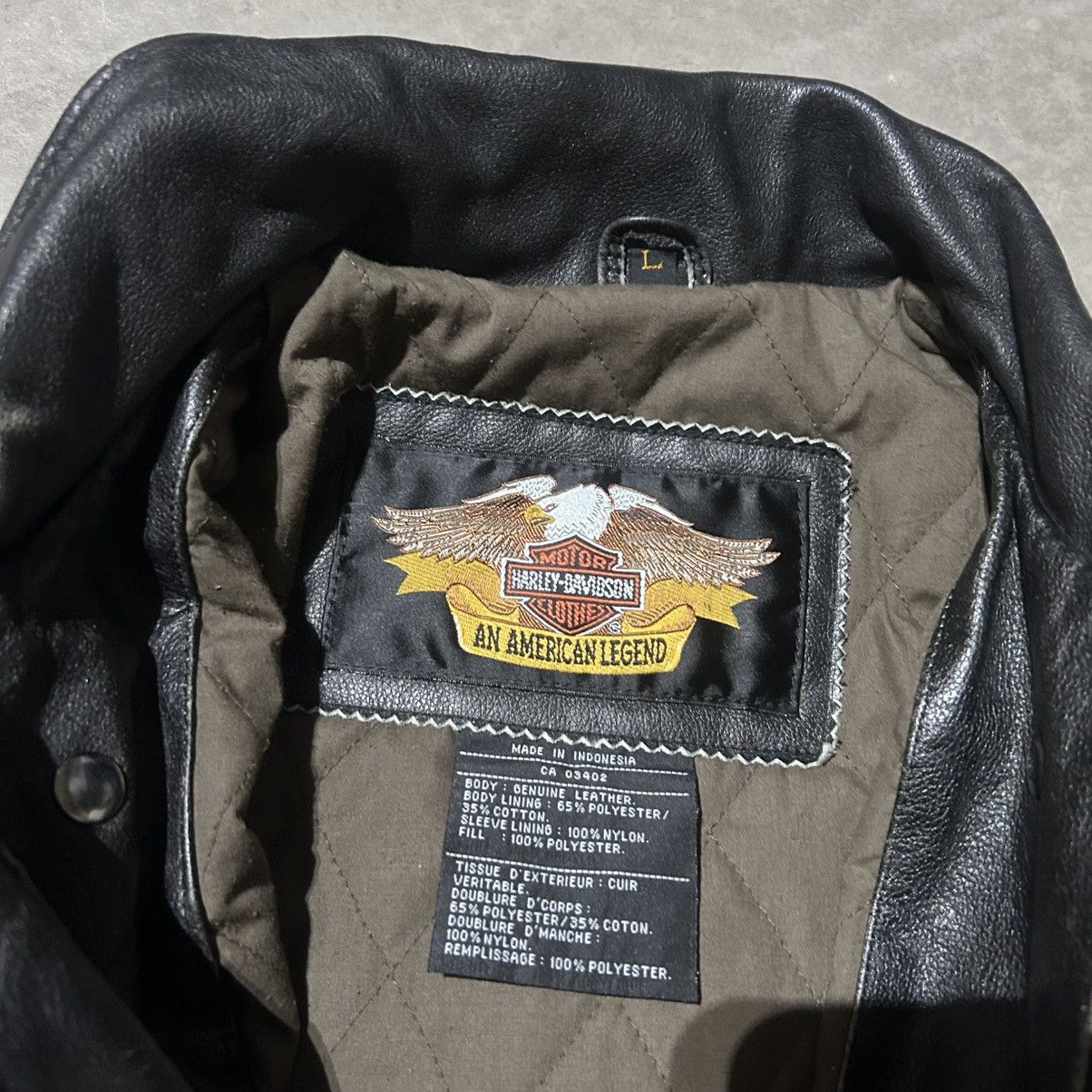 Harley Davidson Vintage harley davidson leather zip up jacket Size US L / EU 52-54 / 3 - 3 Thumbnail