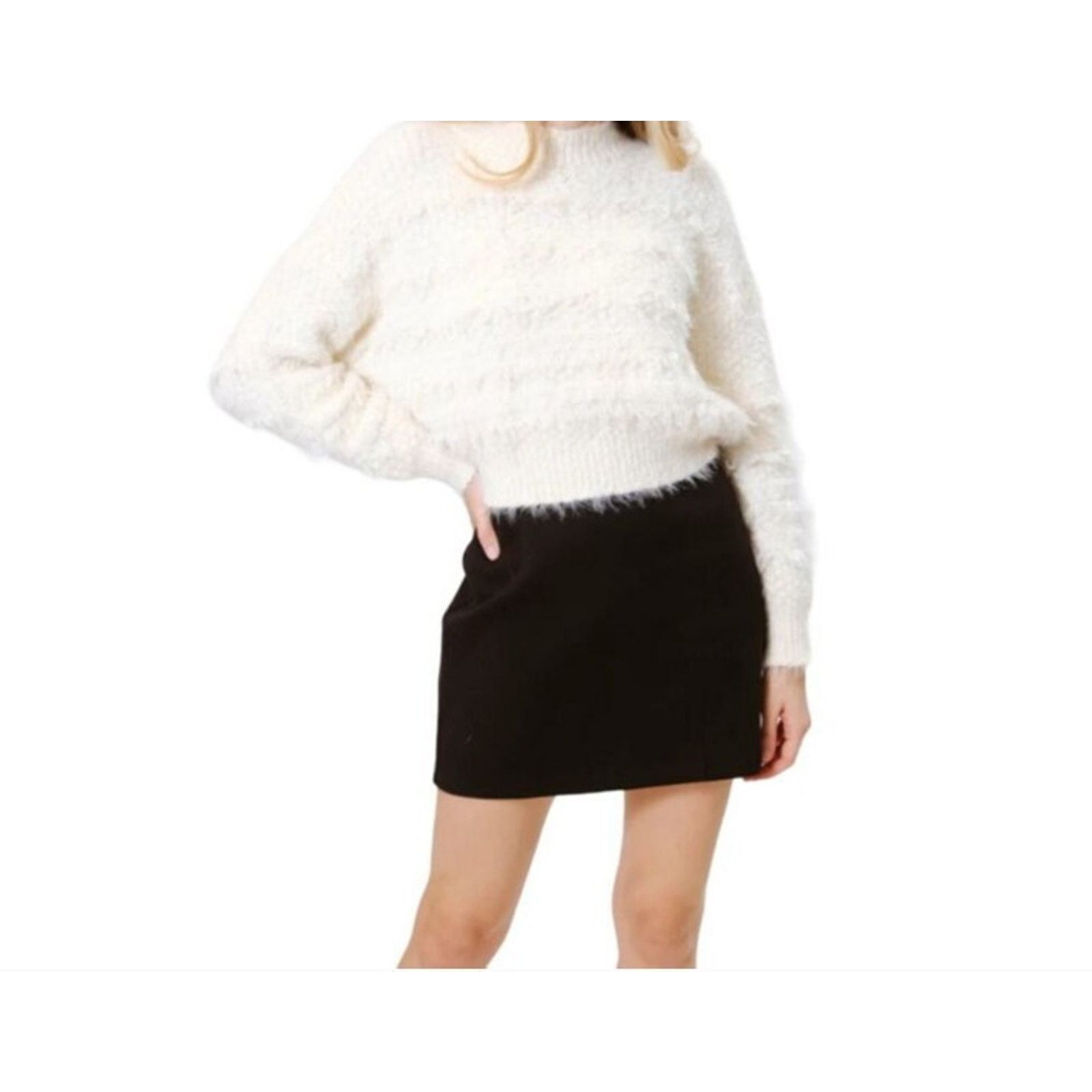 Area NWT Women's Area Star Leila Sweater, Ivory, Small Size S / US 4 / IT 40 - 4 Thumbnail