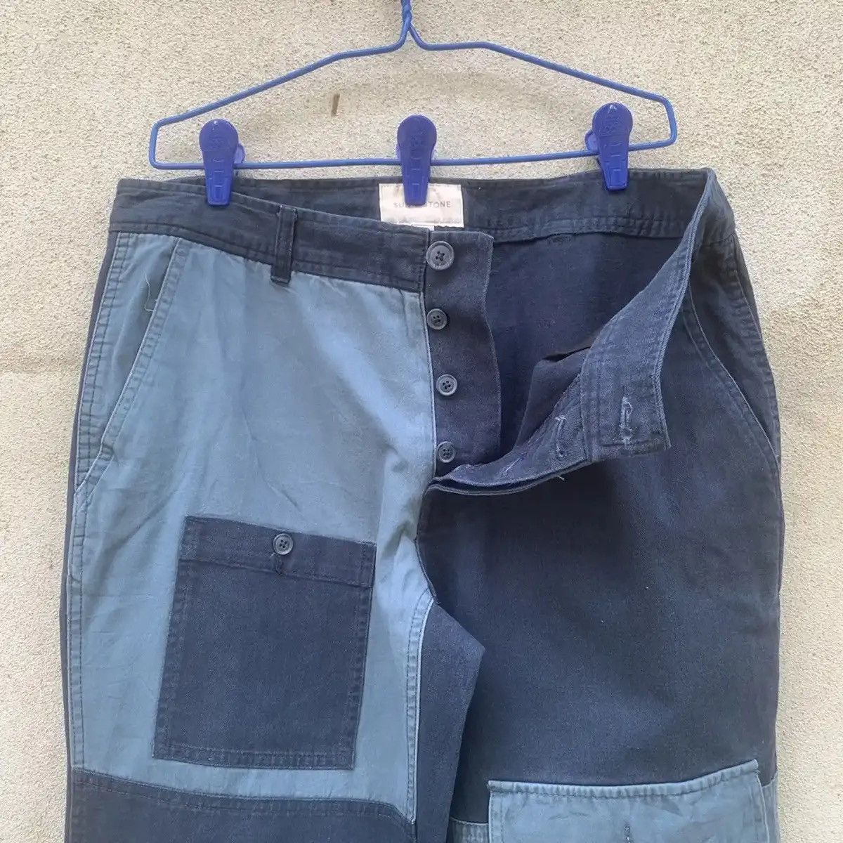 Beauty Beast JAPANESE PATCHWORK CUSTOM SUNSTONE TROUSERS HERRINGBONE PANT Size US 35 - 6 Thumbnail