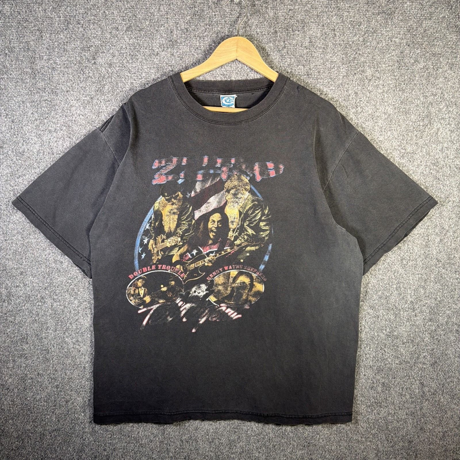Band Tees Vintage ZZ Top Shirt XL Black 90s Faded Rock Band Tee Music Size US XL / EU 56 / 4 - 1 Thumbnail