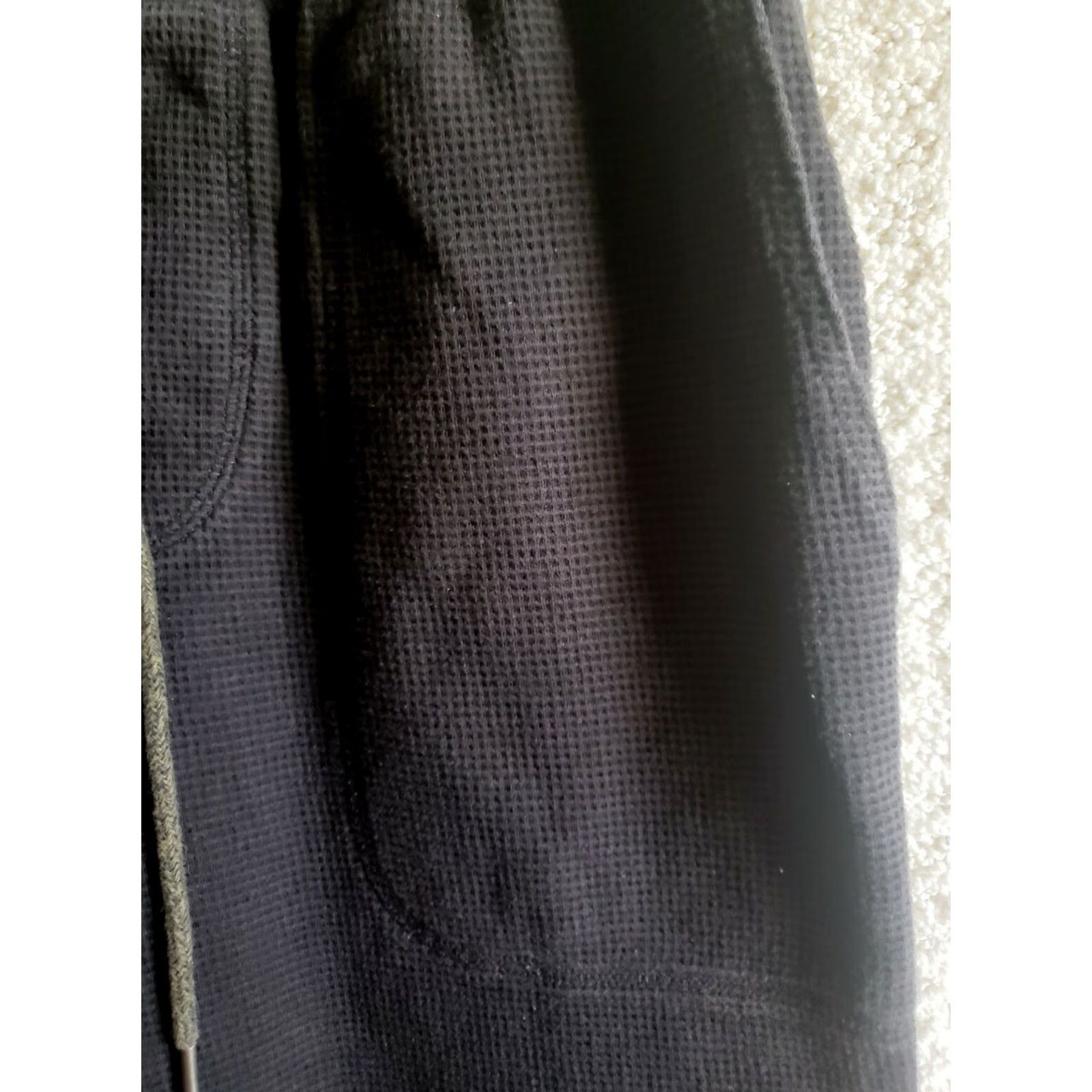 Lands' End Lands' End Waffle Knit Jogger Pants Men's S BLACK Casual Comfort Drawstring Pockets Tapered Size US 29 - 7 Thumbnail