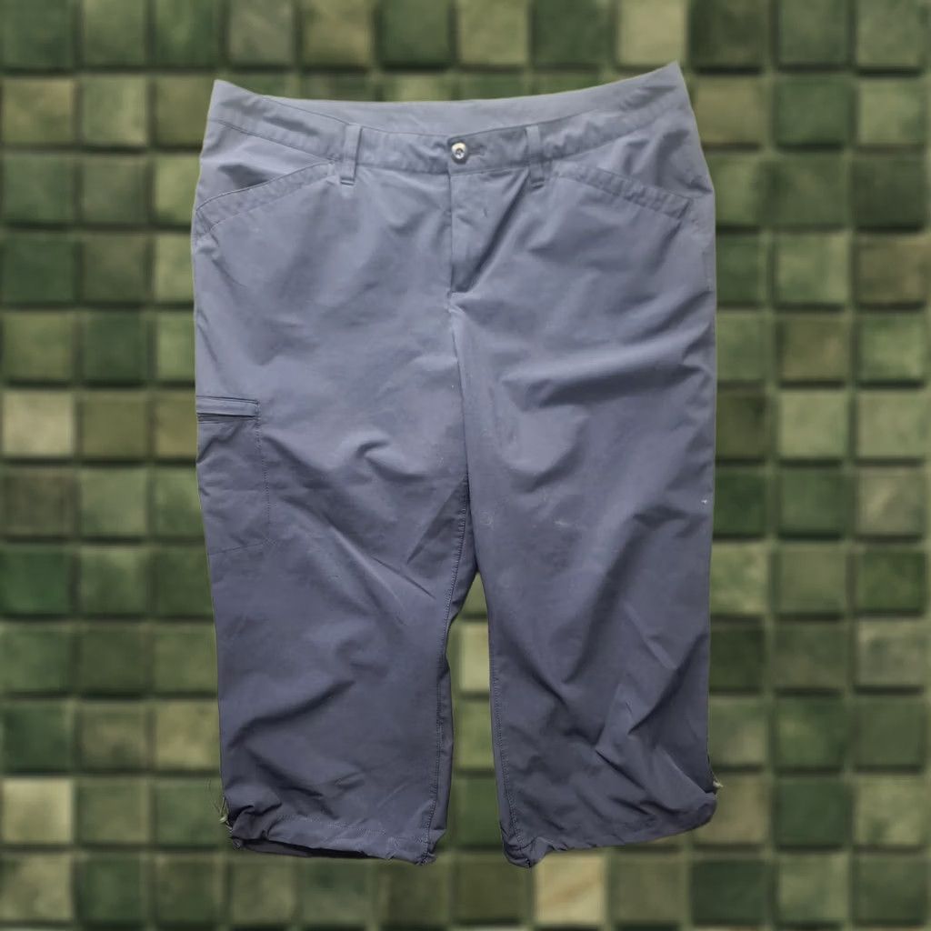 Eddie Bauer Eddie Bauer Travex Capris Womens 14 Regular Capri Casual Travel Workwear Blue Polyester Spandex Moisture Wicking Pockets Quad Zip Front Button Logo Size ONE SIZE - 1 Thumbnail