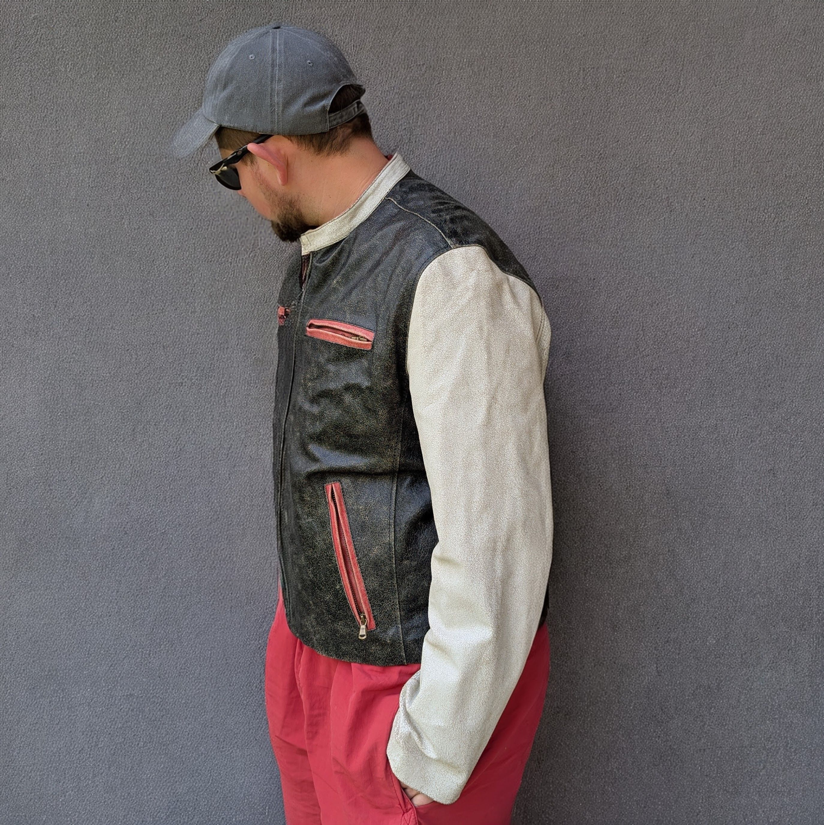 Vera Pelle × Vintage VERA PELLE Vintage Motorcycle Leather Men's Jacket Size 56 Size US XL / EU 56 / 4 - 3 Thumbnail