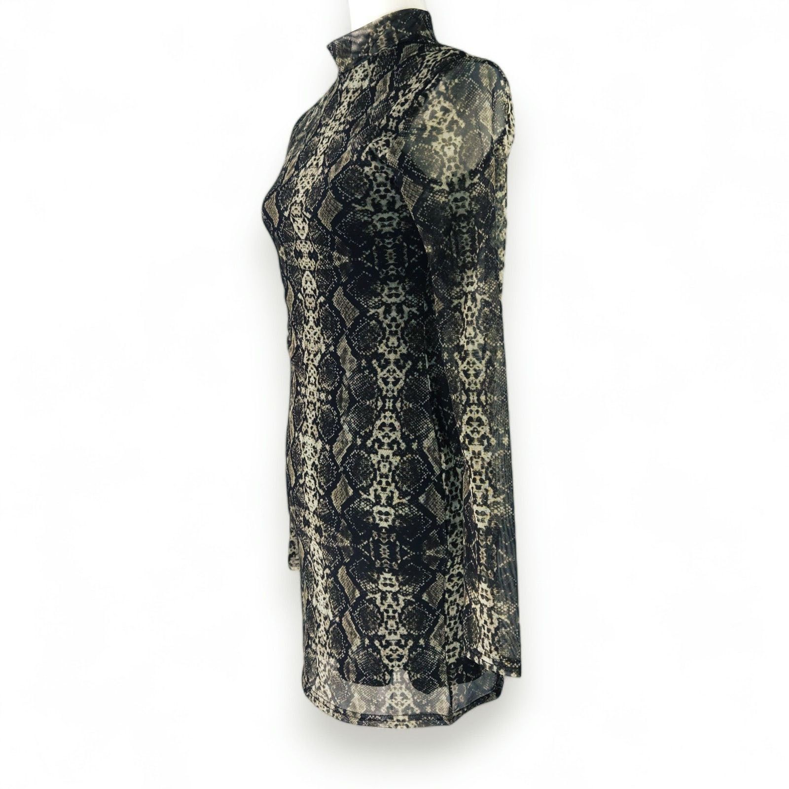 Urban Outfitters EUC Urban Outfitters Bodycon Dress Sz M Snake Green Black Size M / US 6-8 / IT 42-44 - 1 Thumbnail