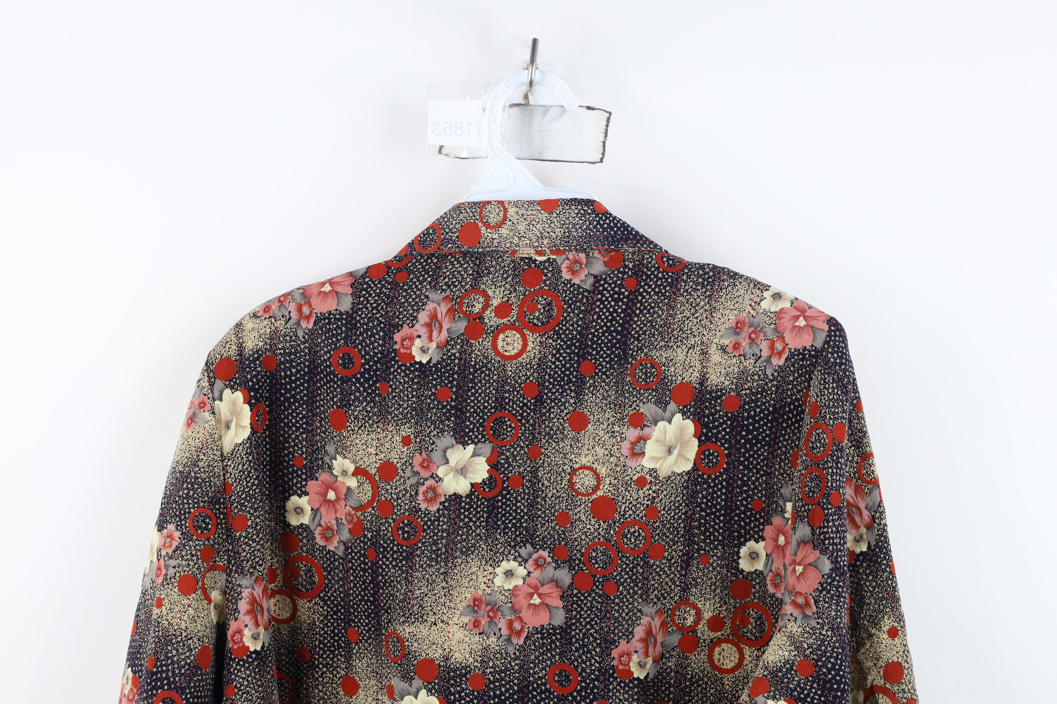 Vintage Vintage 60s 70s Streetwear Flower Collared Button Shirt USA Size L / US 10 / IT 46 - 9 Thumbnail