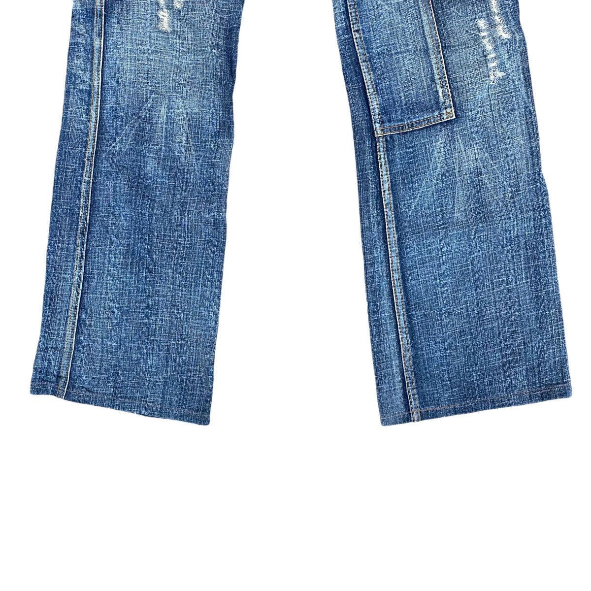 Japanese Brand × Vintage Flare Jeans De Art Distressed Multi Pocket TFOA HIROSHI Size US 34 / EU 50 - 4 Thumbnail