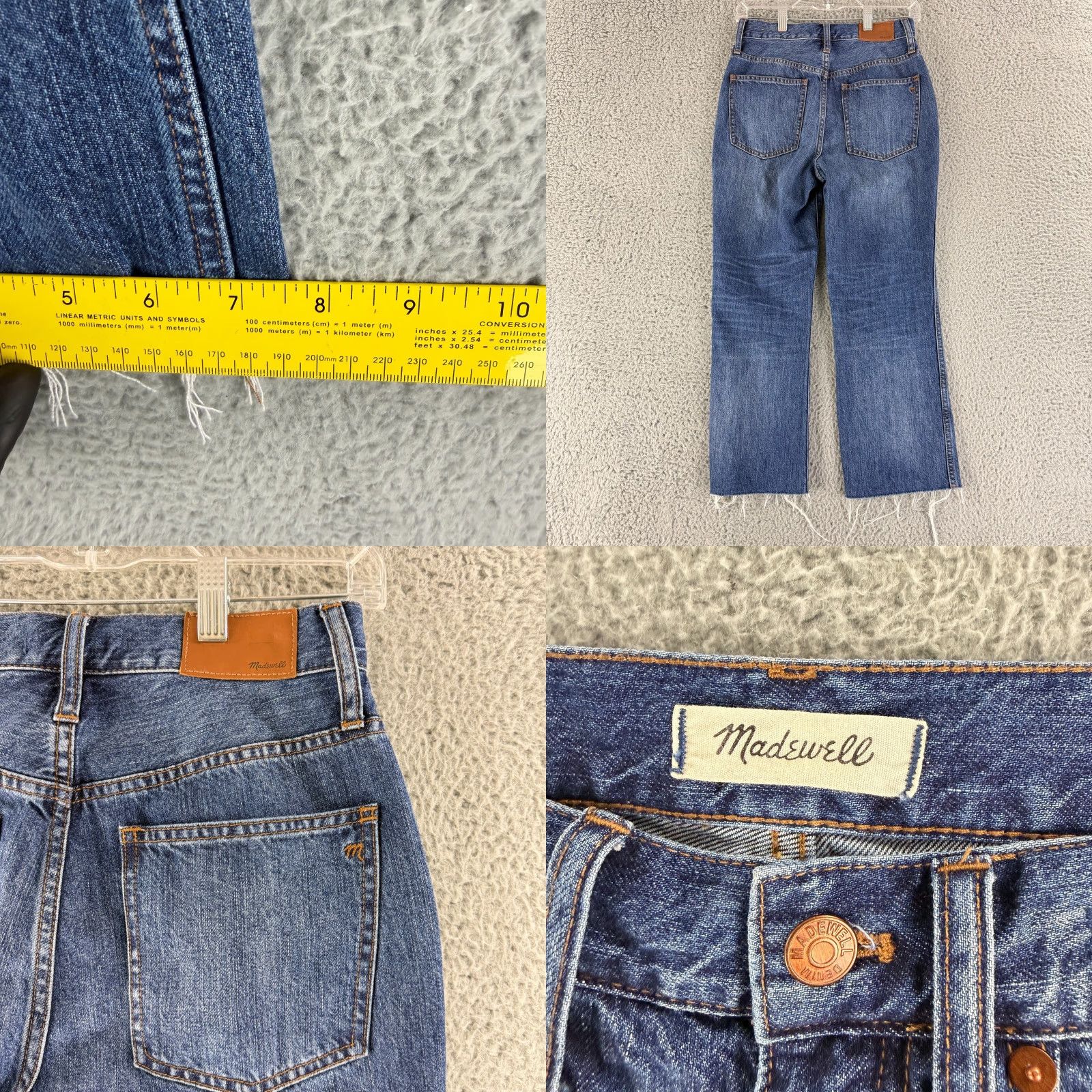 Madewell Madewell Jeans Womens Size 25 Blue Denim High Rise Cropped Demi-Boot 5-Pocket Regular Inseam 22 Size 42" / US 20 - 8 Thumbnail
