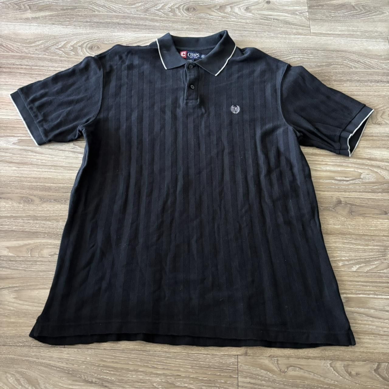 Vintage Crazy Vintage Y2K/2000s Black Striped Streetwear Streetwear Essential Polo Shirt! Size XL Size US XL / EU 56 / 4 - 1 Thumbnail